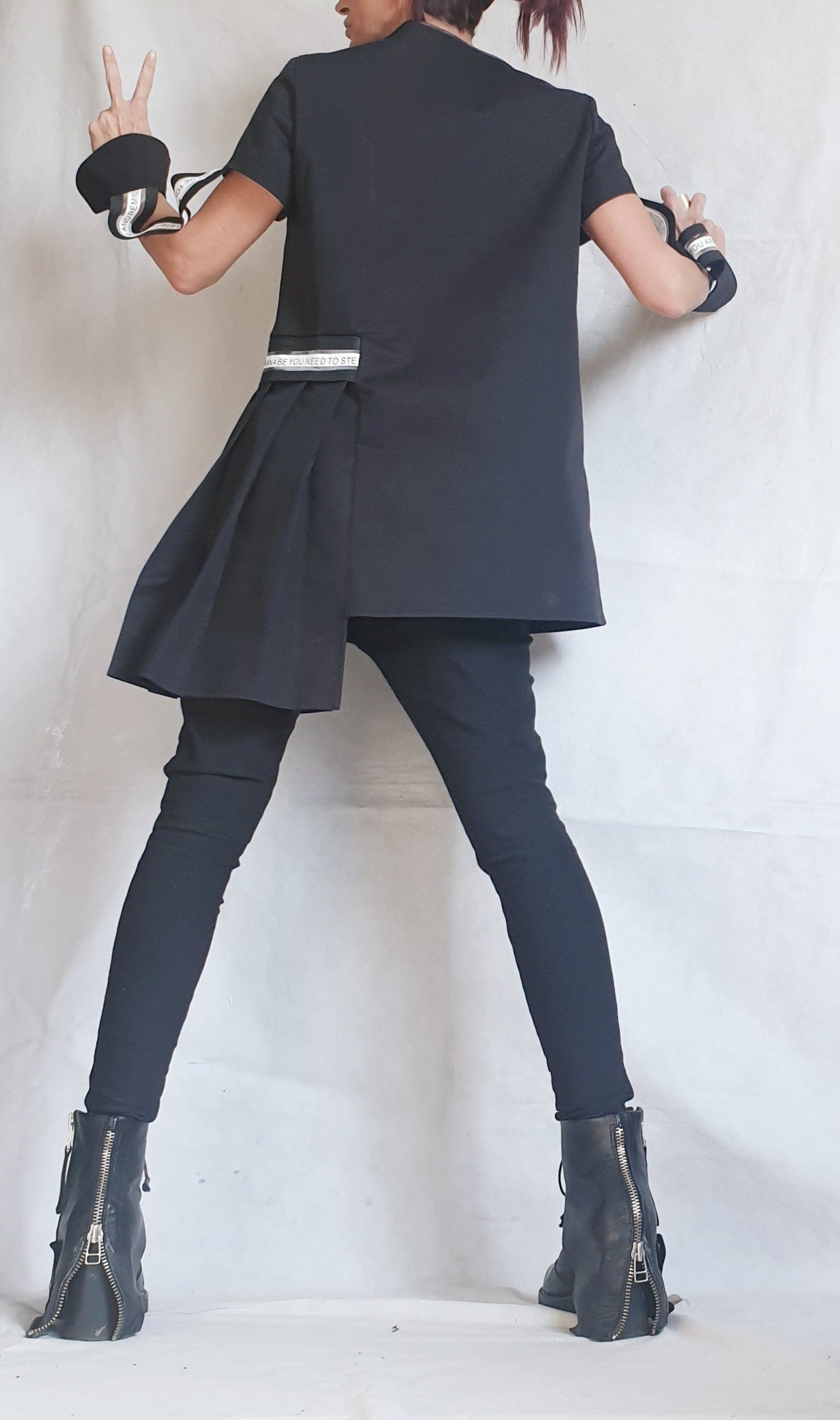 Asymmetric Shirt, Futuristic Long Short Shirt, Avant Garde Tunic, Loose, Tunic Shirt,Extravagant Shirt, Oversize Tunic, Gothic Tunic