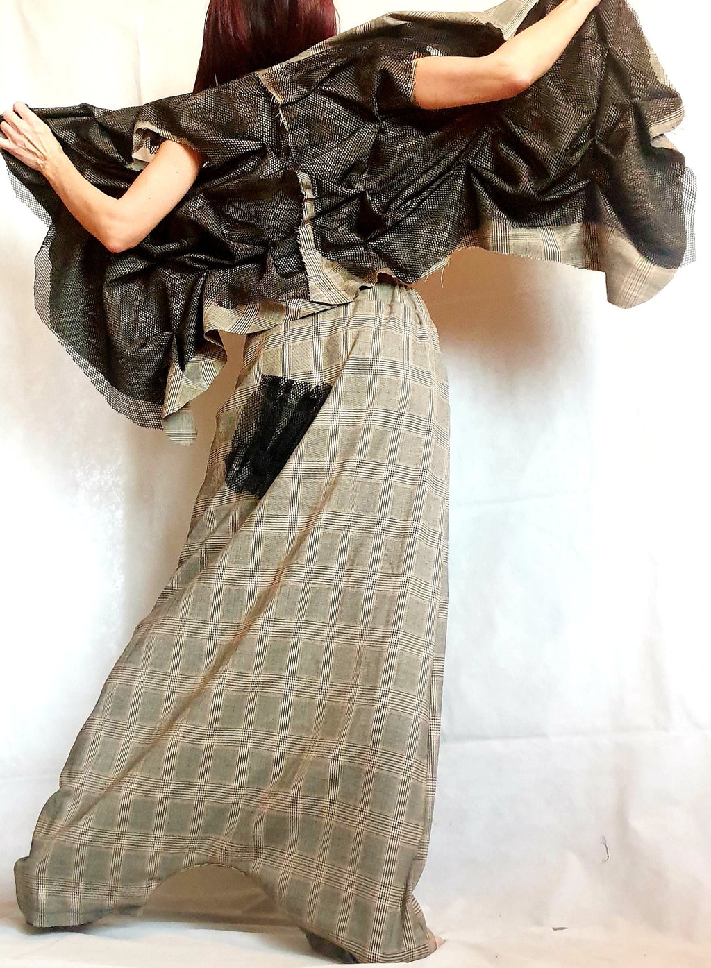 Extravagant Women Costume, Asymmetric Vest, Women harem leggings, Women Vest Pants Set, Asymmetric Women Costume, Women Outwear Set