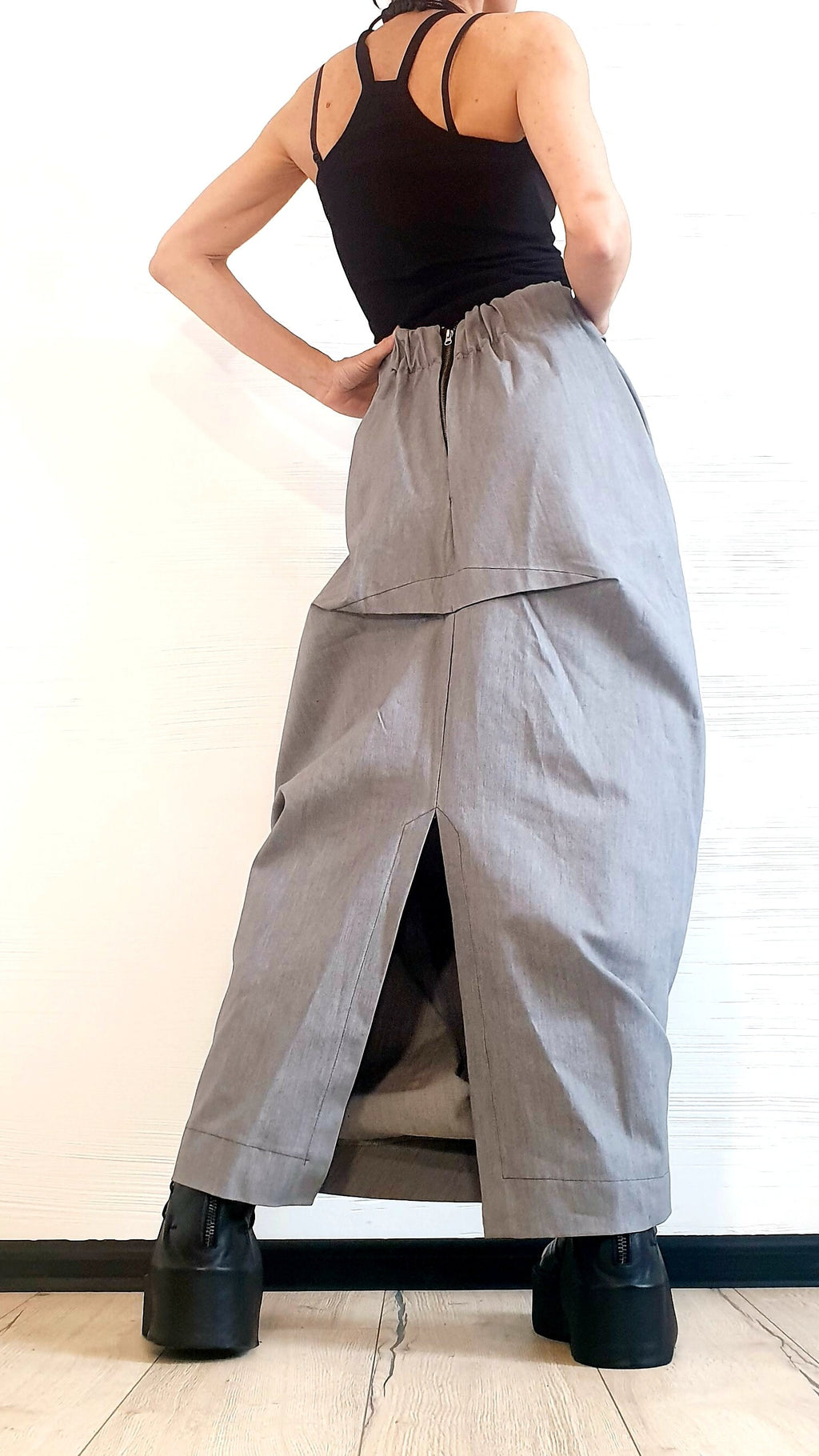 Extravagant Wrap Skirt, A Line Skirt, Long Slit Skirt, Ball Cocktail Skirt, Gothic Skirt, Asymmetric Skirt, Maxi Skirt, Wedding Skirt