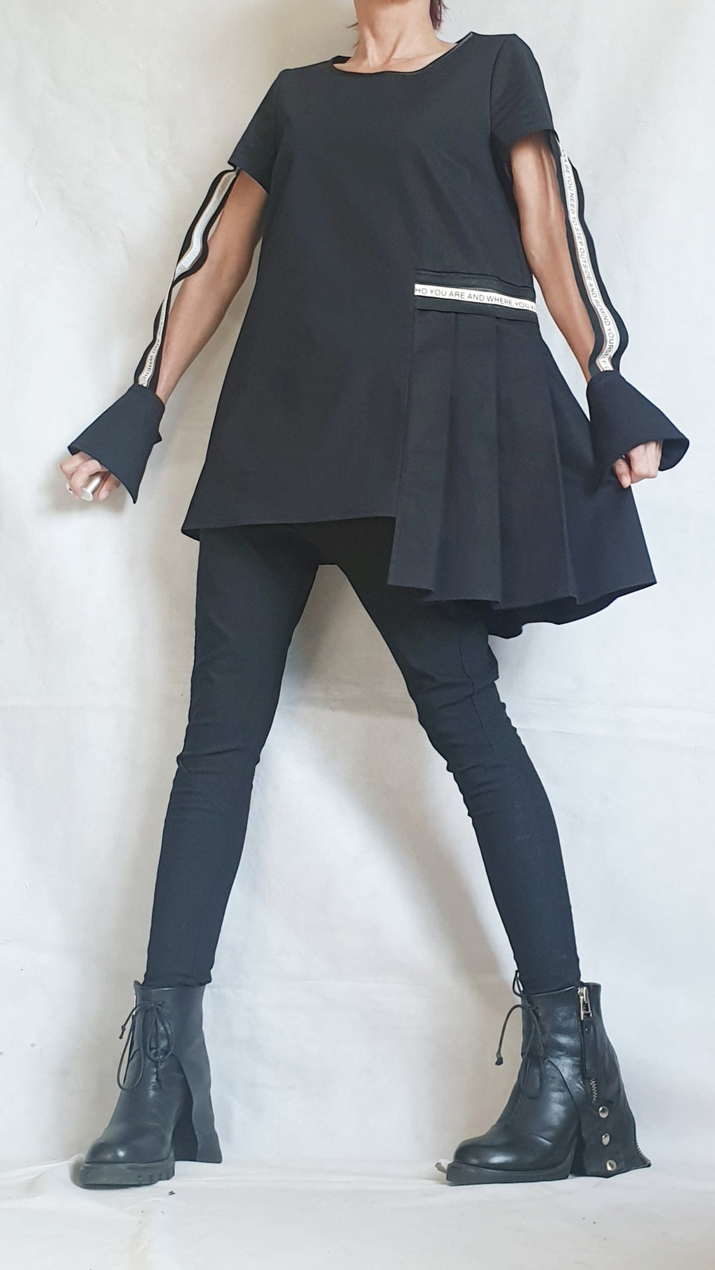 Asymmetric Shirt, Futuristic Long Short Shirt, Avant Garde Tunic, Loose, Tunic Shirt,Extravagant Shirt, Oversize Tunic, Gothic Tunic