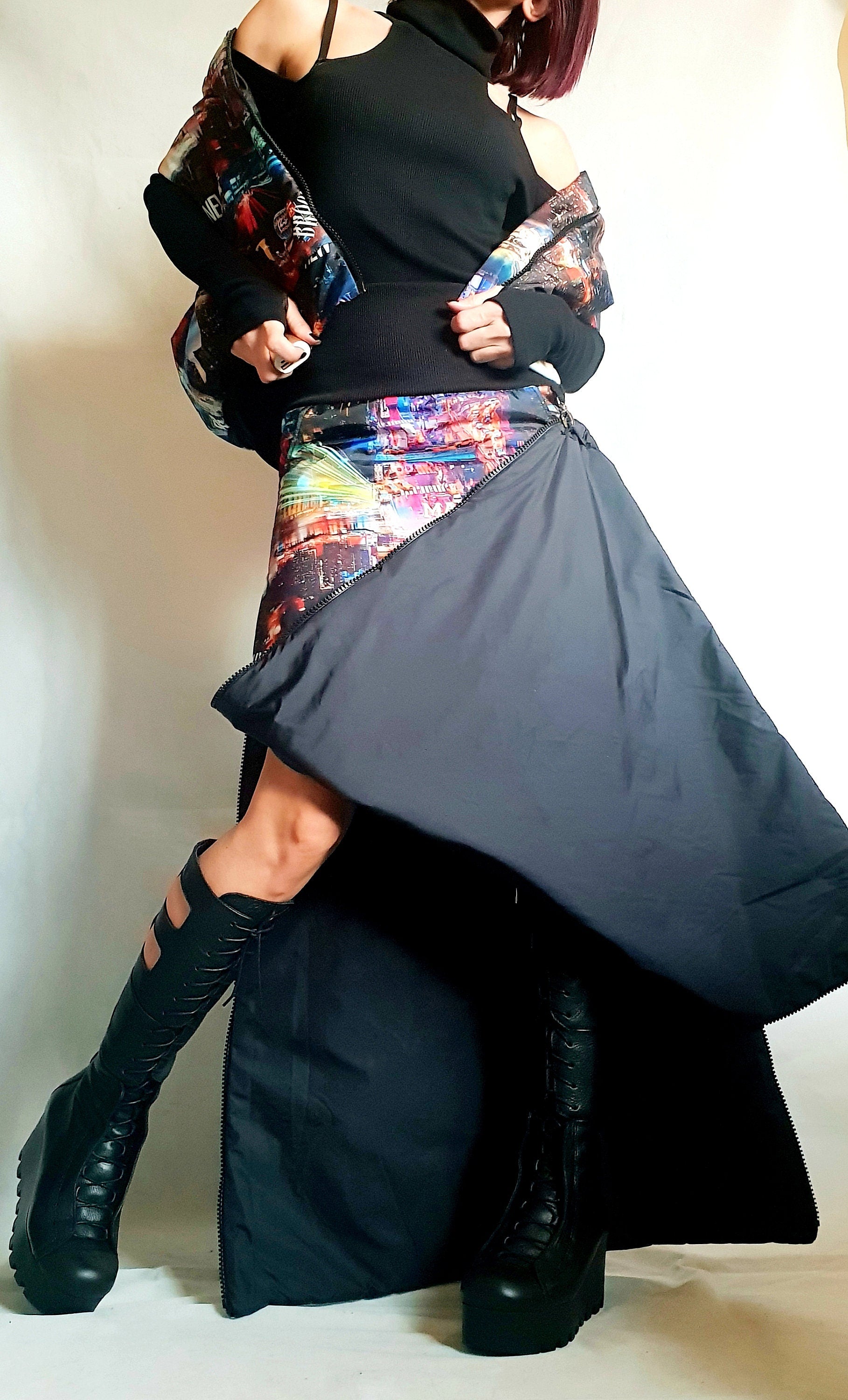 Jacket And Skirt Set, Extravagant Winter Wadding Set, Gothic Women Costume, Long Skirt, Women Skirt Jacket Suit, Steampunk style