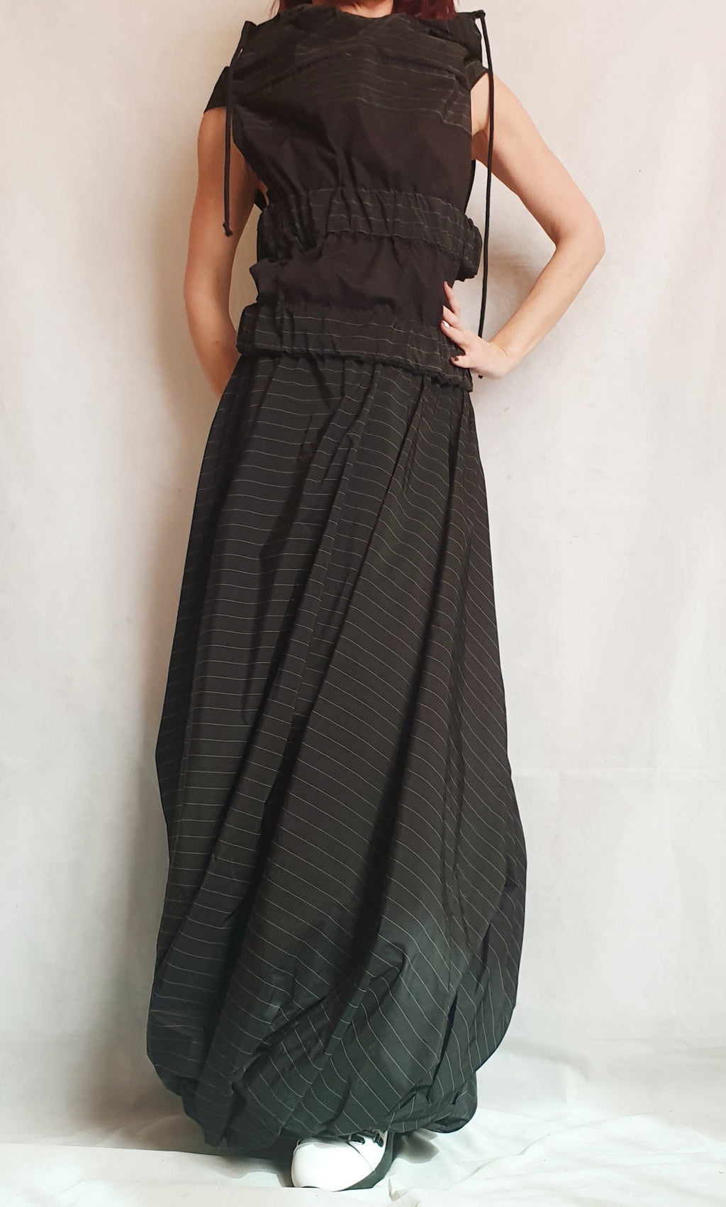 Asymmetric Jacket And Skirt Set, Extravagant Set, Gothic Women Costume, Long Skirt, Sleeves Hooded Jacket, Steampunk style