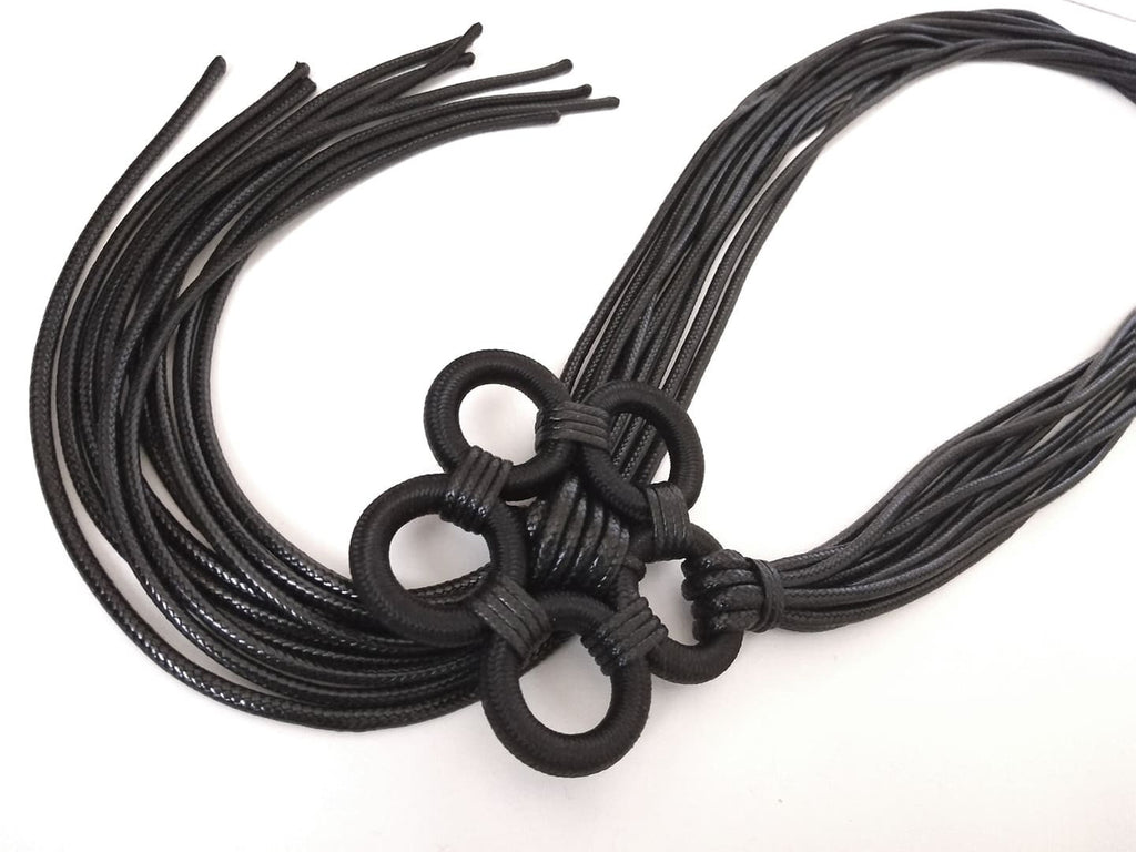 Black Flower Extravagant Necklace, Avant Garde Gothic Necklace, HandMade, extravagant JewelryChristmas gift for her