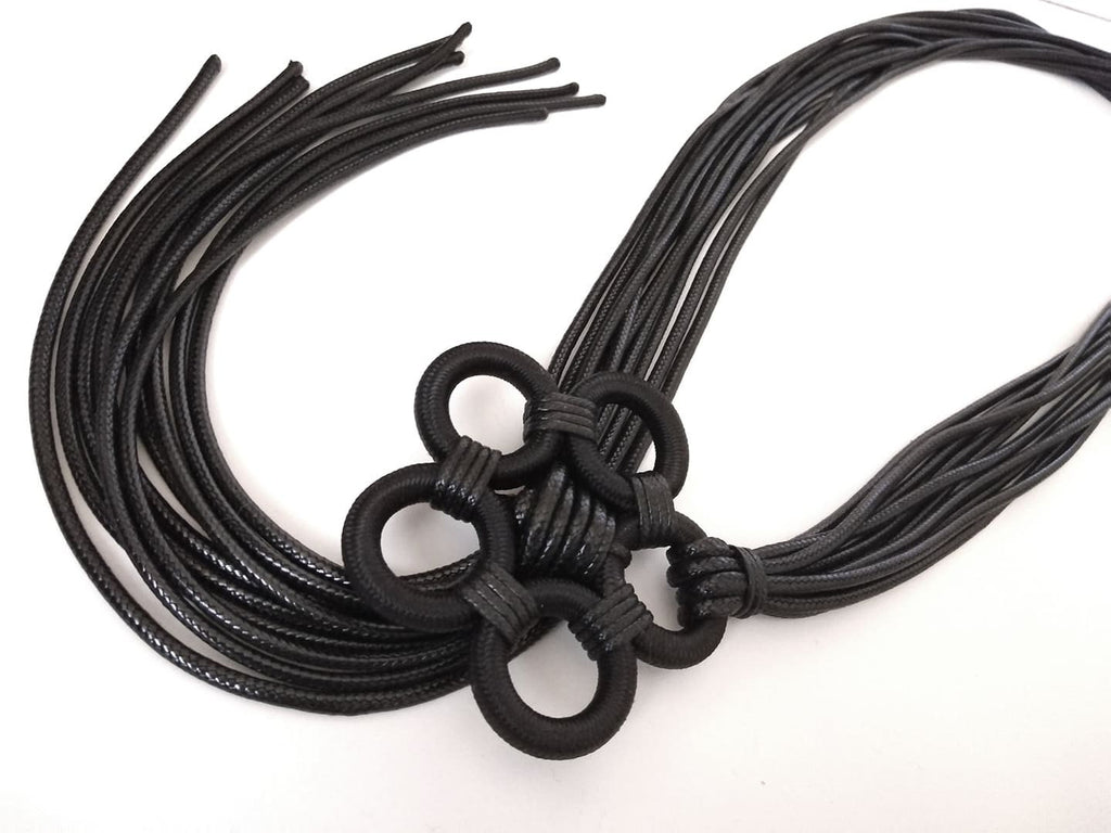 Black Flower Extravagant Necklace, Avant Garde Gothic Necklace, HandMade, extravagant JewelryChristmas gift for her