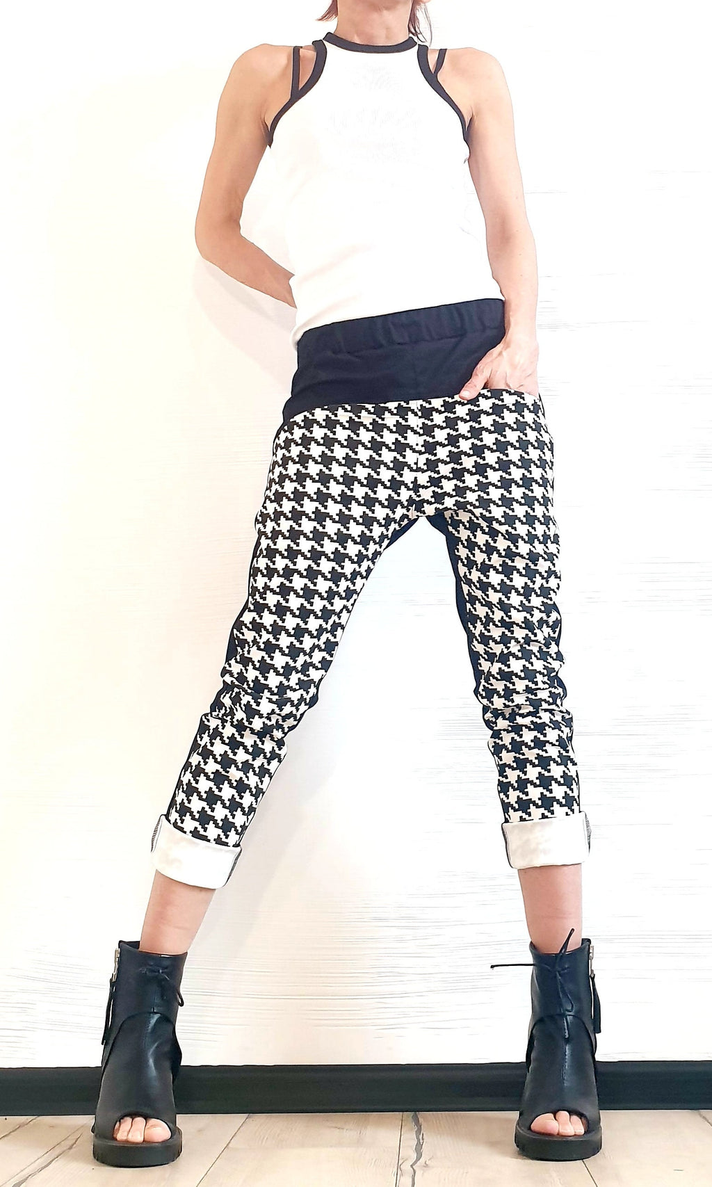 Extravagant Pants, Casual Women Pants, Urban Harem Pants, Punk Pants, Gothic Pants, Steampunk Pants