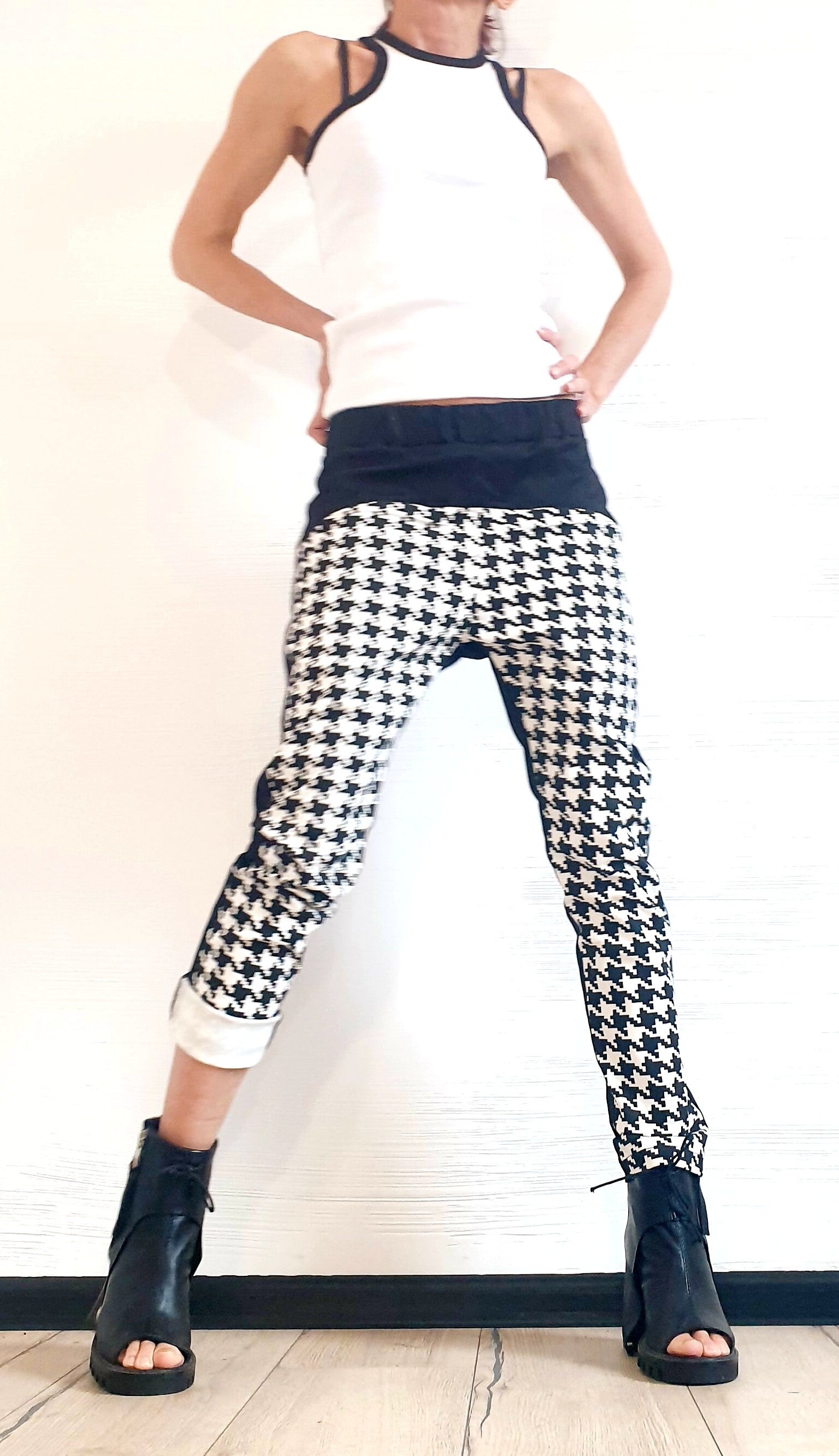 Extravagant Pants, Casual Women Pants, Urban Harem Pants, Punk Pants, Gothic Pants, Steampunk Pants