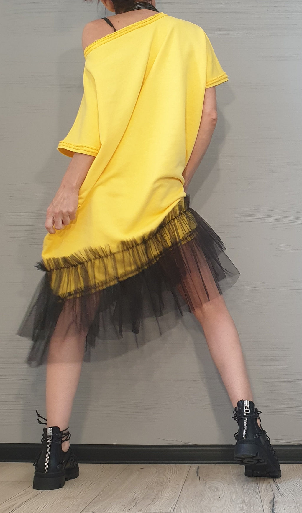 Asymmetrical Tunic Dress, Avant Garde Tunic, Loose Tunic, Tunic Tutu, Gothic tunic, Oversize Tunic