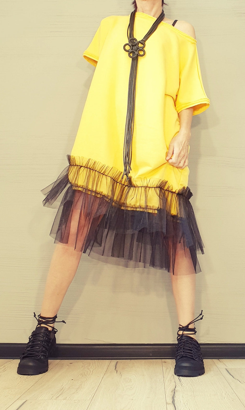 Asymmetrical Tunic Dress, Avant Garde Tunic, Loose Tunic, Tunic Tutu, Gothic tunic, Oversize Tunic