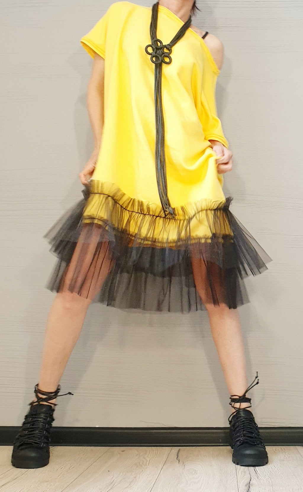 Asymmetrical Tunic Dress, Avant Garde Tunic, Loose Tunic, Tunic Tutu, Gothic tunic, Oversize Tunic