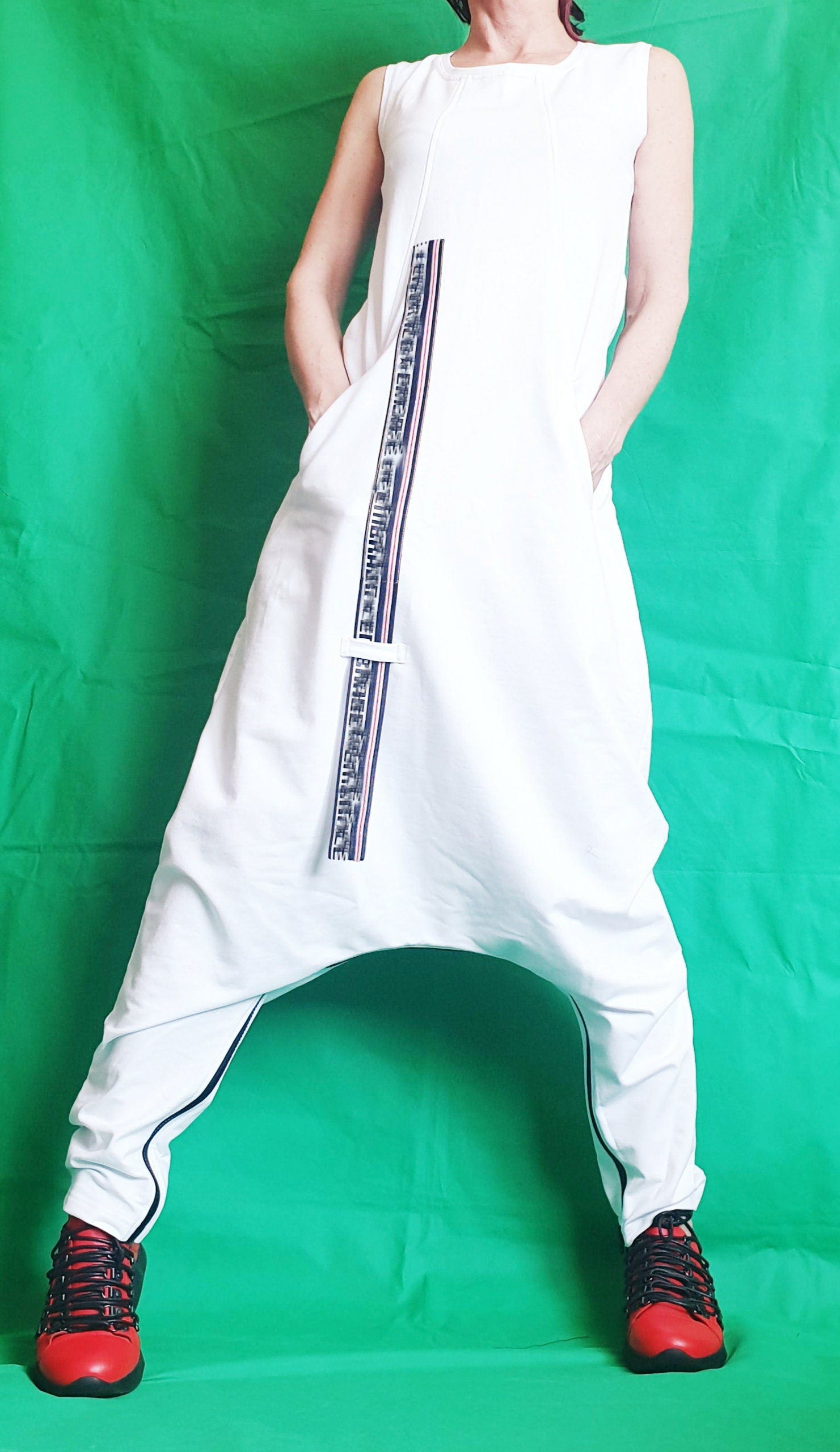 Harem Jumpsuit Dress, Loose Jumpsuit Dress, Extravagant Jumpsuit Dress, Plus Size Clothing, Women Overall