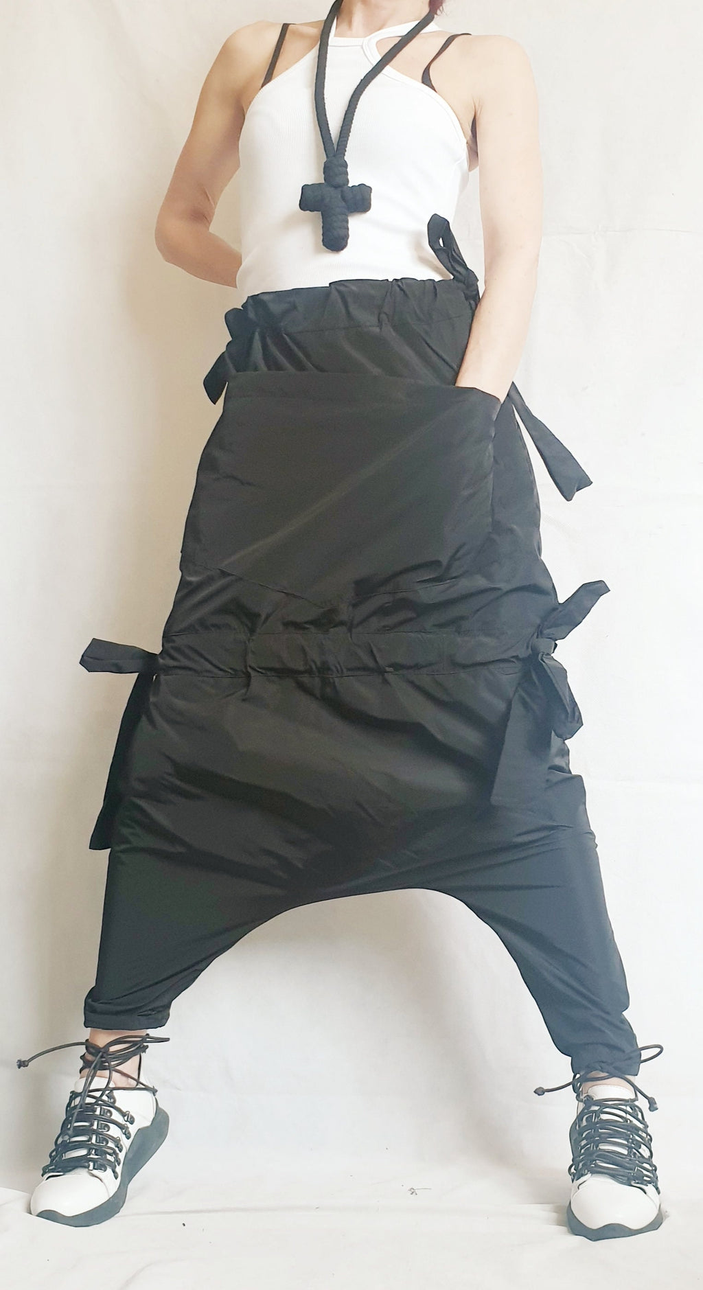 Avant Garde Pants, Extravagant Harem Pants Women, Drop Crotch Pants, Baggy Pants, Loose Harem Pants