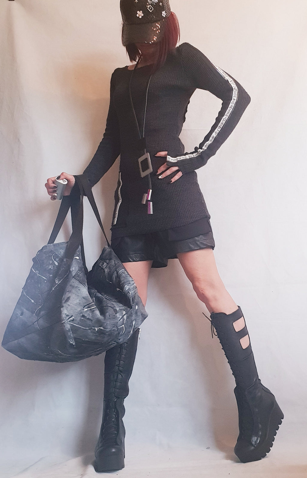 Designer Denim Bag, Large Bag, Extravagant  Denim Bag, Everyday Shoulder Bag, Oversize Bag, Handmade Bag, Asymmetrical bag