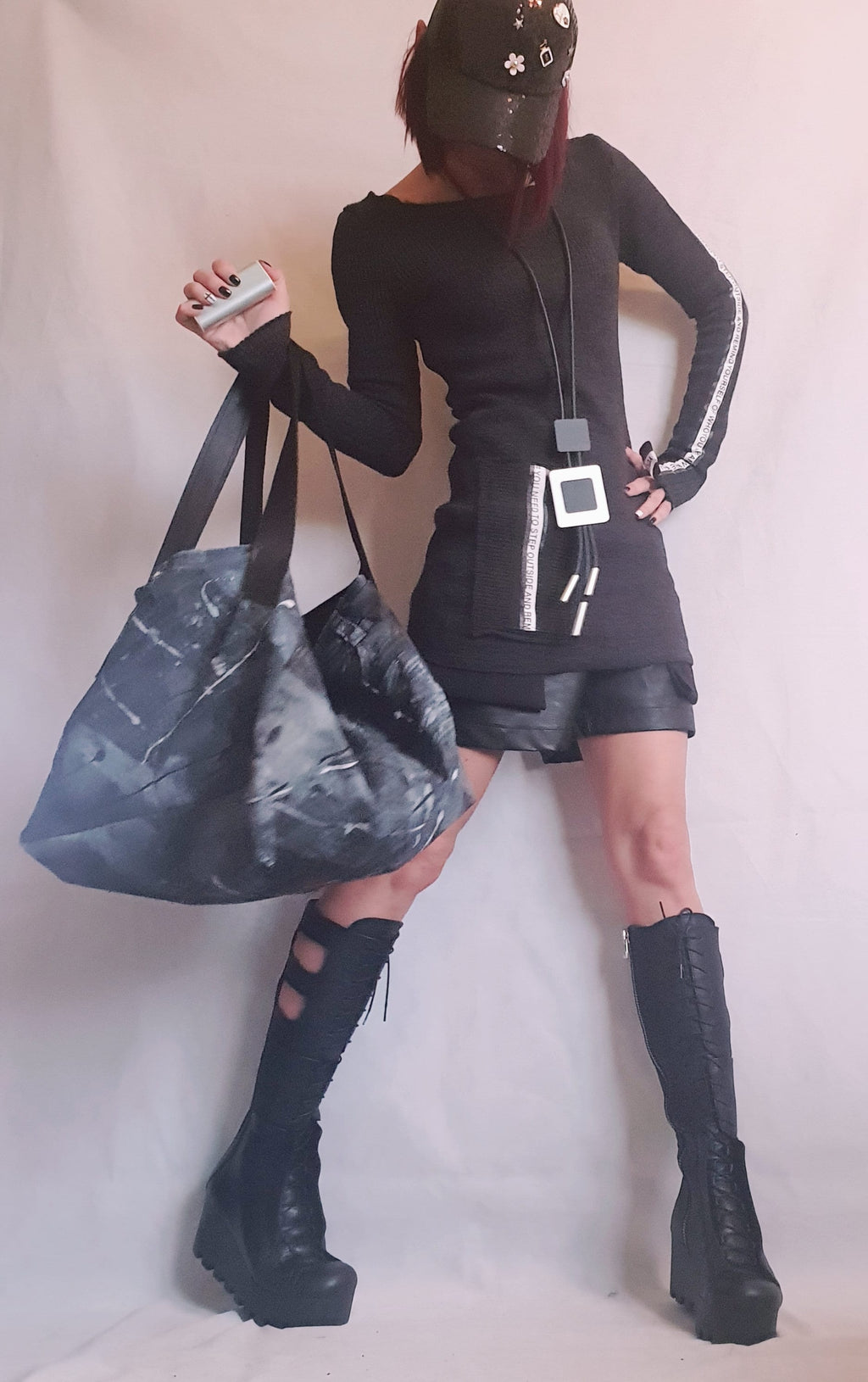 Designer Denim Bag, Large Bag, Extravagant  Denim Bag, Everyday Shoulder Bag, Oversize Bag, Handmade Bag, Asymmetrical bag