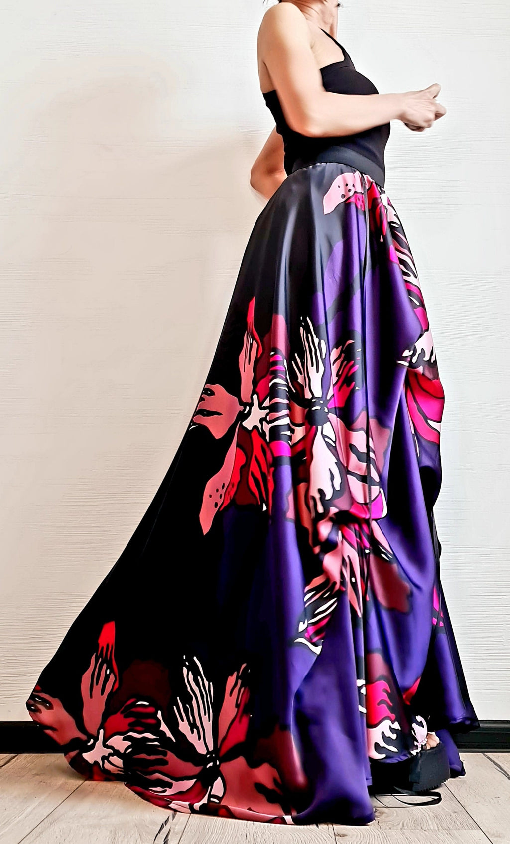 Satin Ball Skirt, Tutu Cocktail Skirt, Gothic Skirt, Asymmetric Skirt Dress, Long Short Skirt, High Tulle Skirt, Circle Skirt, Wedding Skirt