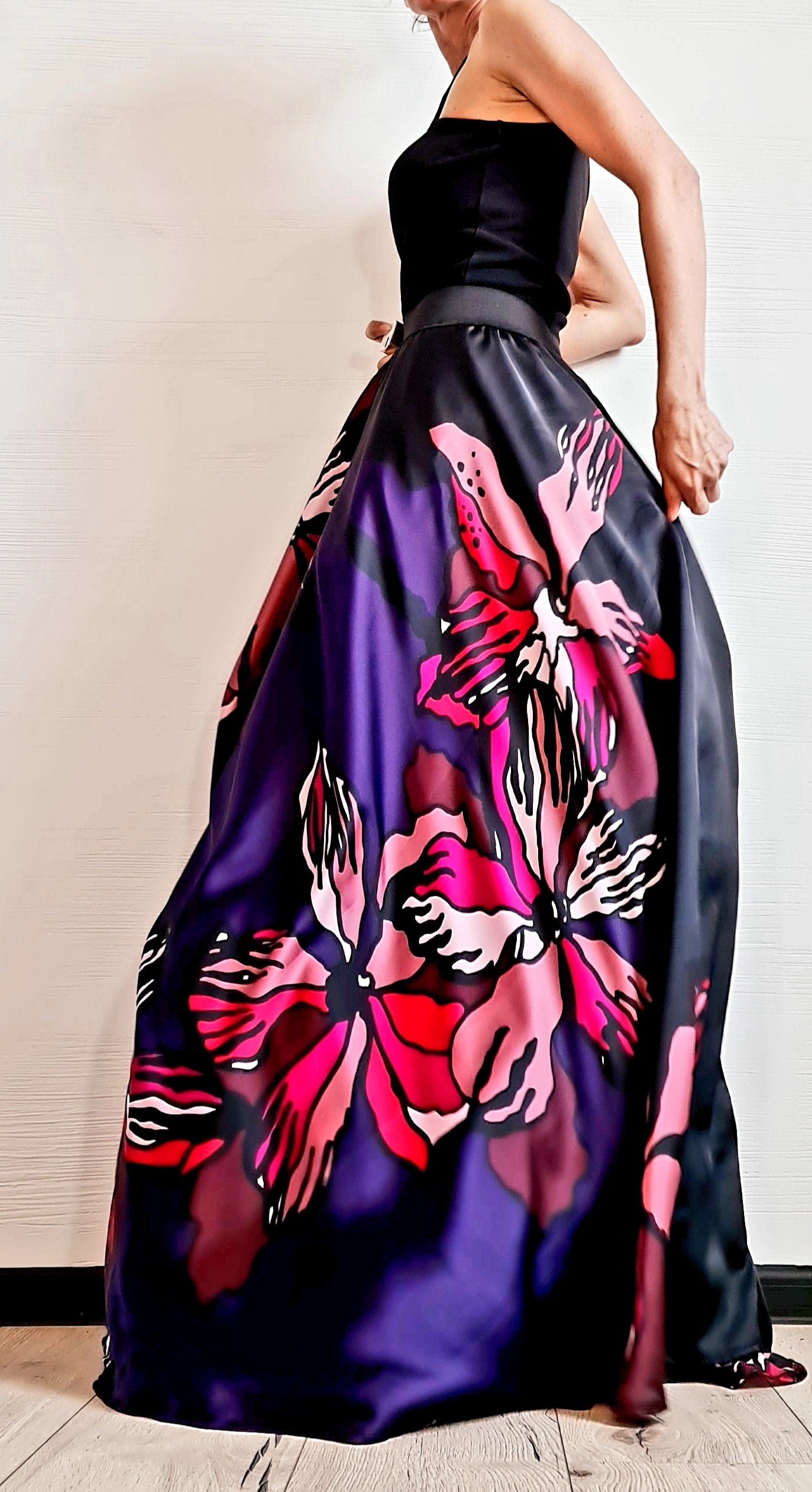 Satin Ball Skirt, Tutu Cocktail Skirt, Gothic Skirt, Asymmetric Skirt Dress, Long Short Skirt, High Tulle Skirt, Circle Skirt, Wedding Skirt