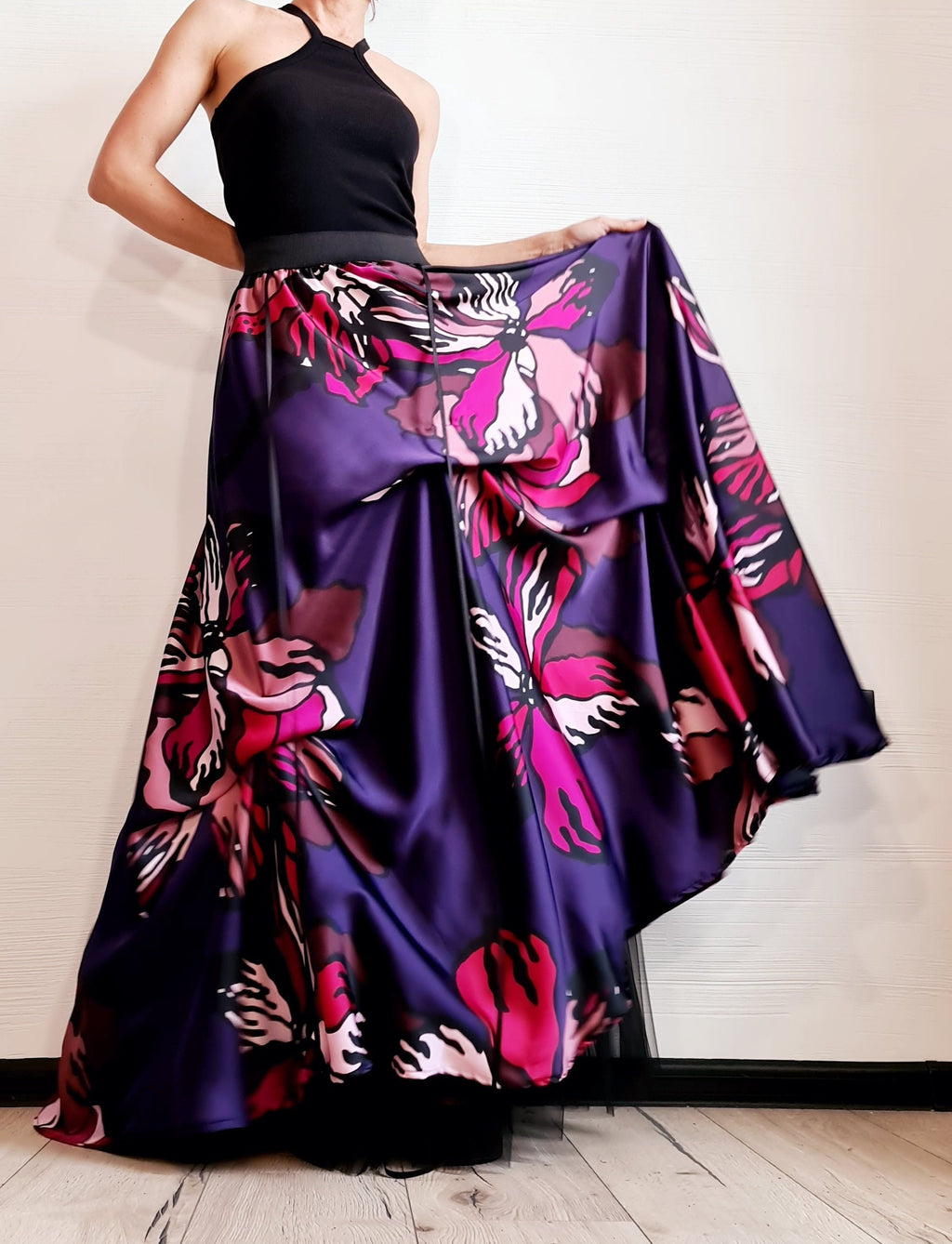 Satin Ball Skirt, Tutu Cocktail Skirt, Gothic Skirt, Asymmetric Skirt Dress, Long Short Skirt, High Tulle Skirt, Circle Skirt, Wedding Skirt