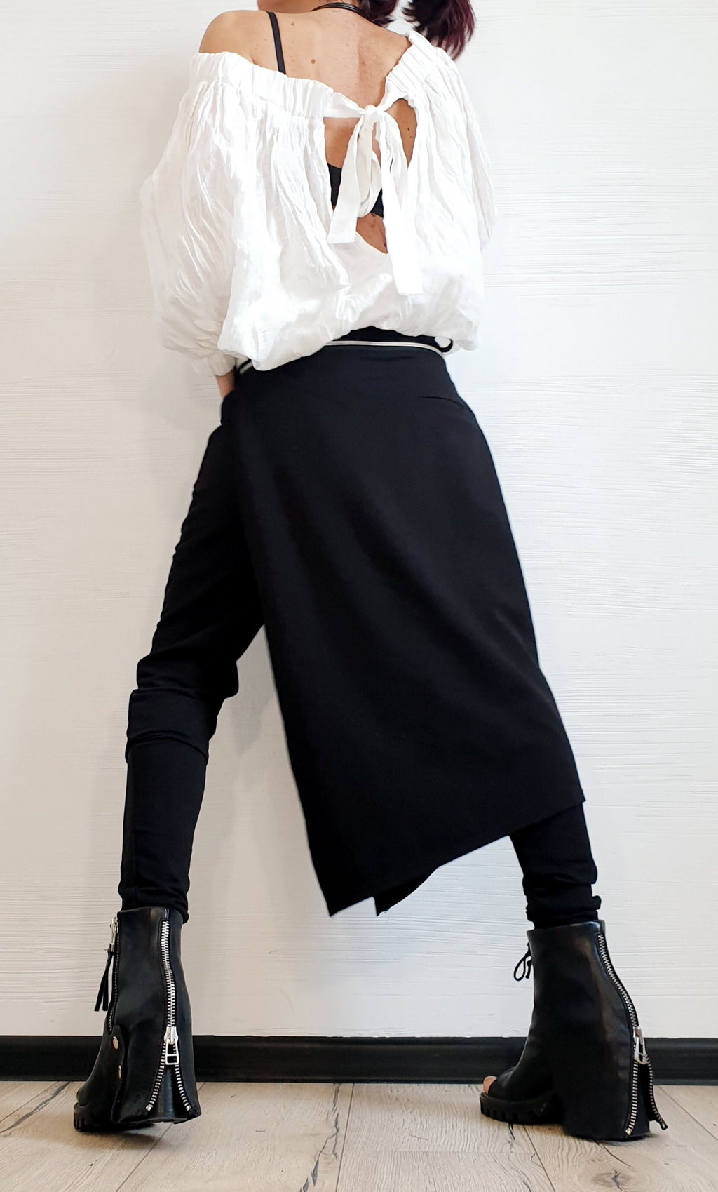 Avant Garde Pants, Asymmetric Pants Women, Cotton Drop Crotch Pants, Gothic Pants, Extravagant Pants, Casual Pants, Sexy Pants