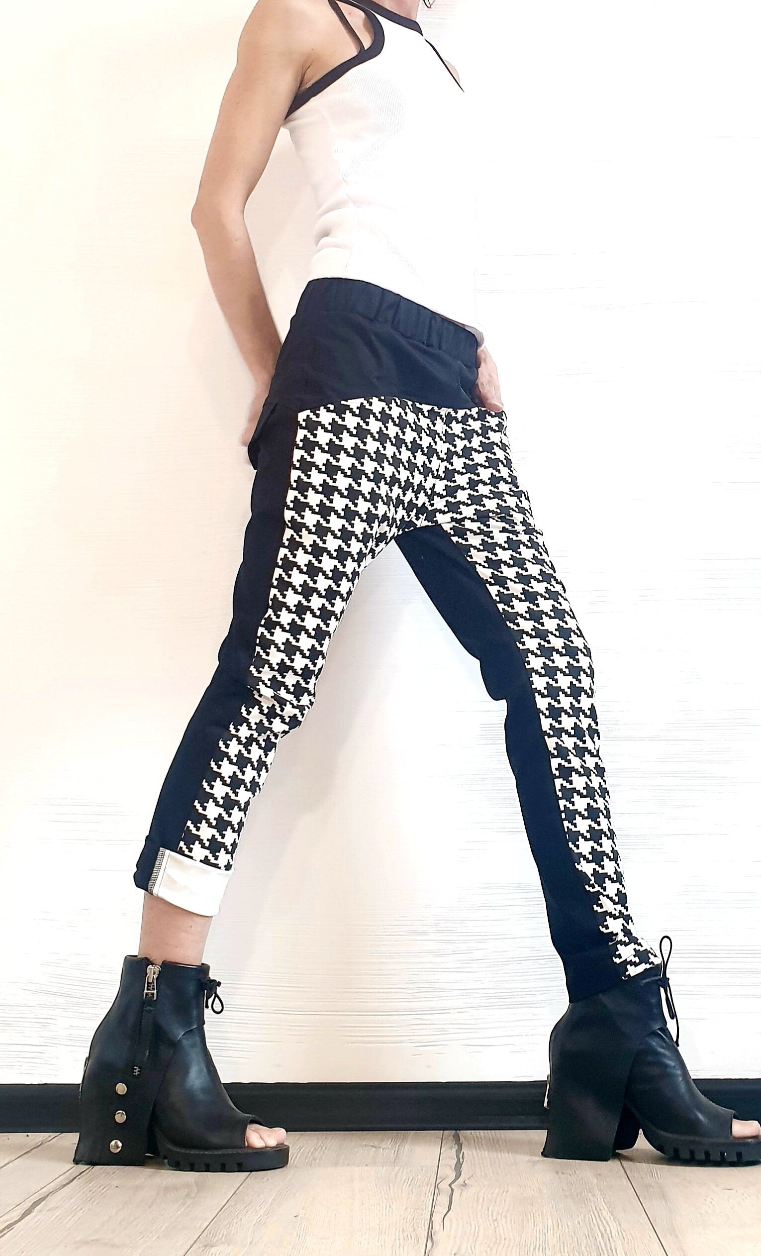Extravagant Pants, Casual Women Pants, Urban Harem Pants, Punk Pants, Gothic Pants, Steampunk Pants