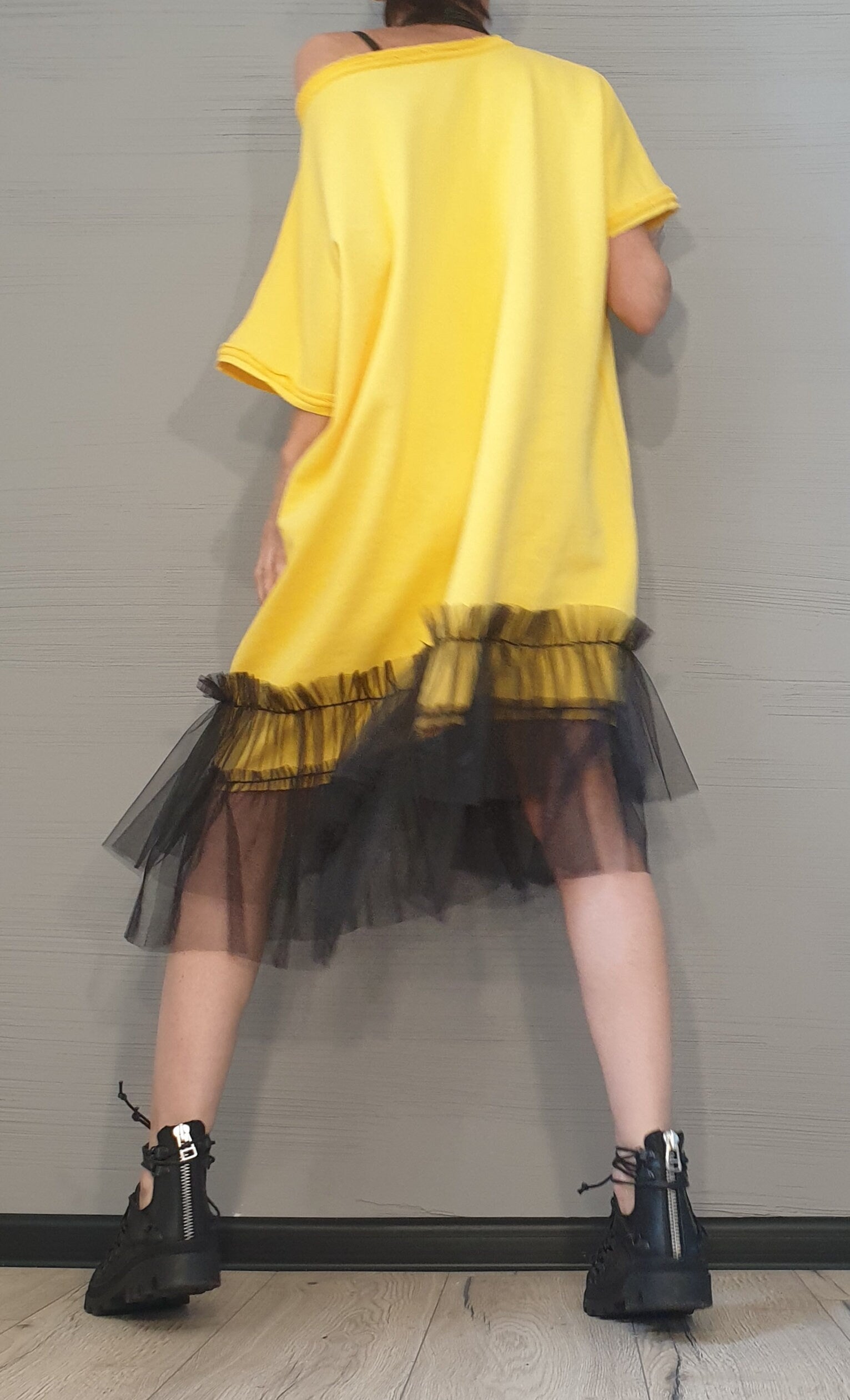 Asymmetrical Tunic Dress, Avant Garde Tunic, Loose Tunic, Tunic Tutu, Gothic tunic, Oversize Tunic