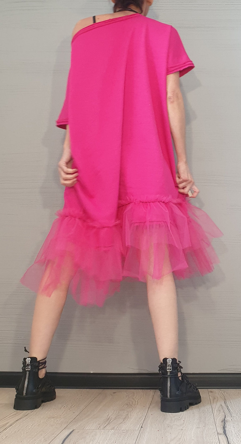 Asymmetrical Tunic Dress, Avant Garde Tunic, Extravagant Loose Tunic, Tunic Tutu, Gothic tunic, Oversize Tunic Dress