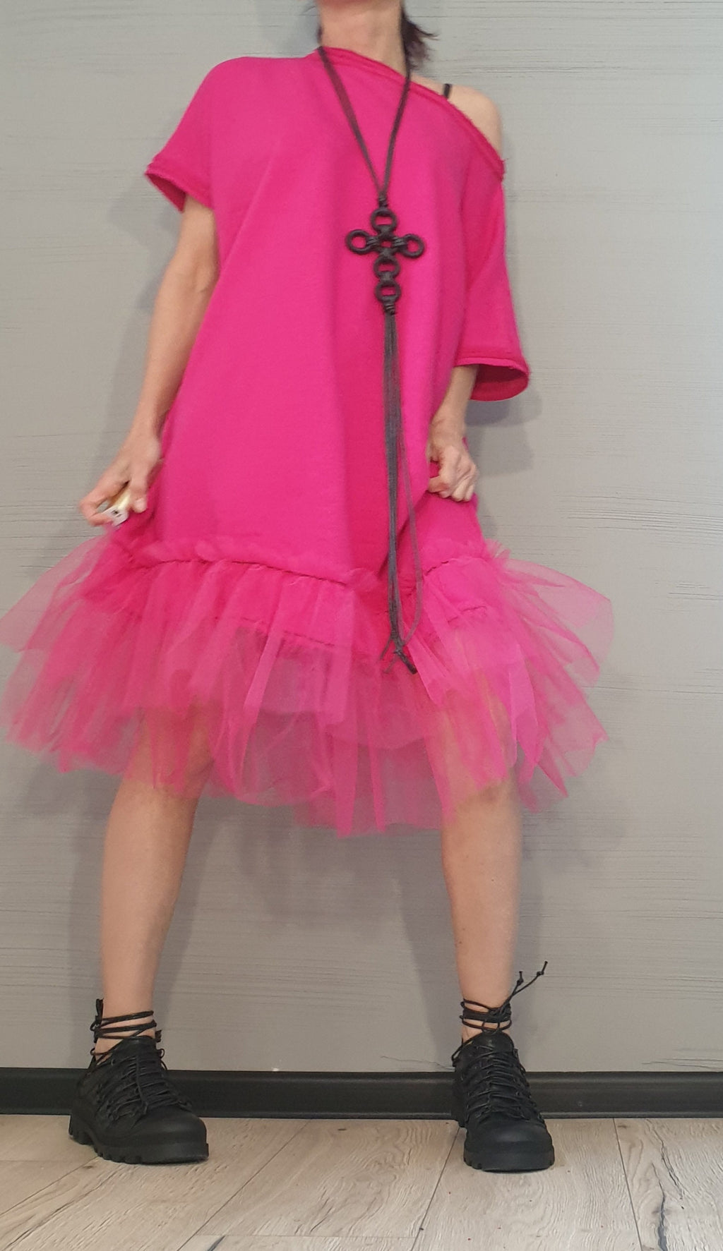 Asymmetrical Tunic Dress, Avant Garde Tunic, Extravagant Loose Tunic, Tunic Tutu, Gothic tunic, Oversize Tunic Dress