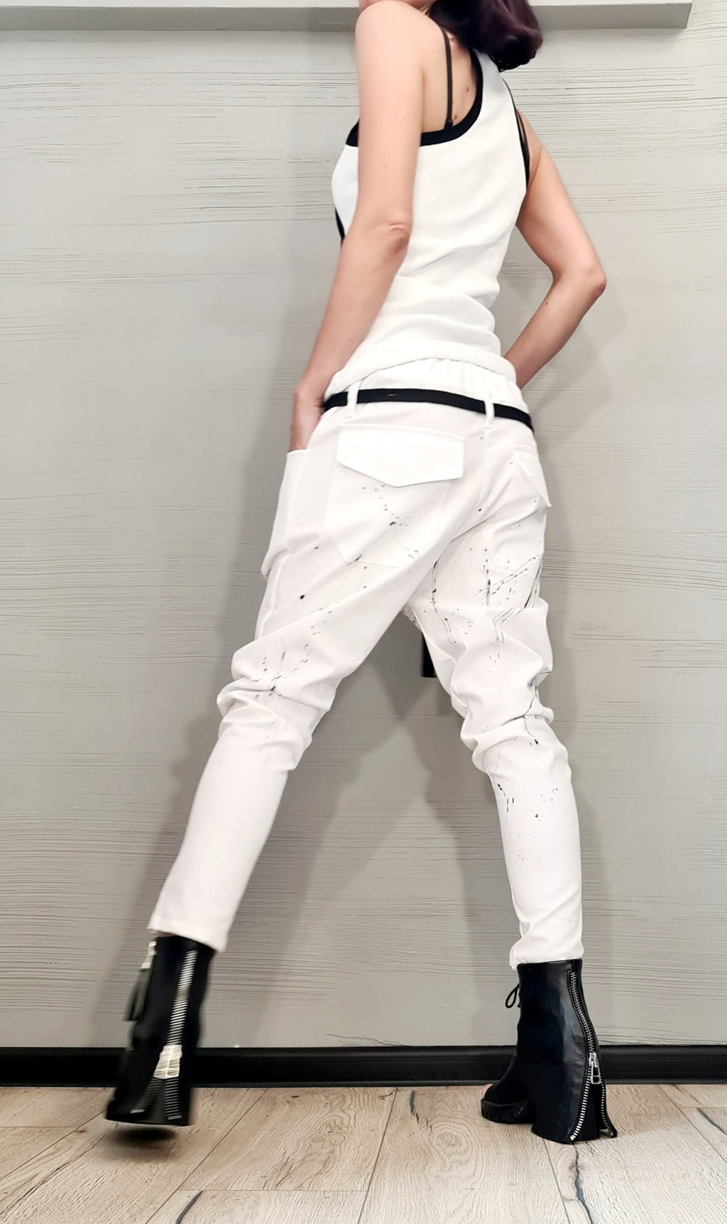 Extravagant Harem Pants, Loose Casual Pants, Women Pants, Long Maxi White Pants, Casual Harem Trousers,  Designer Pants