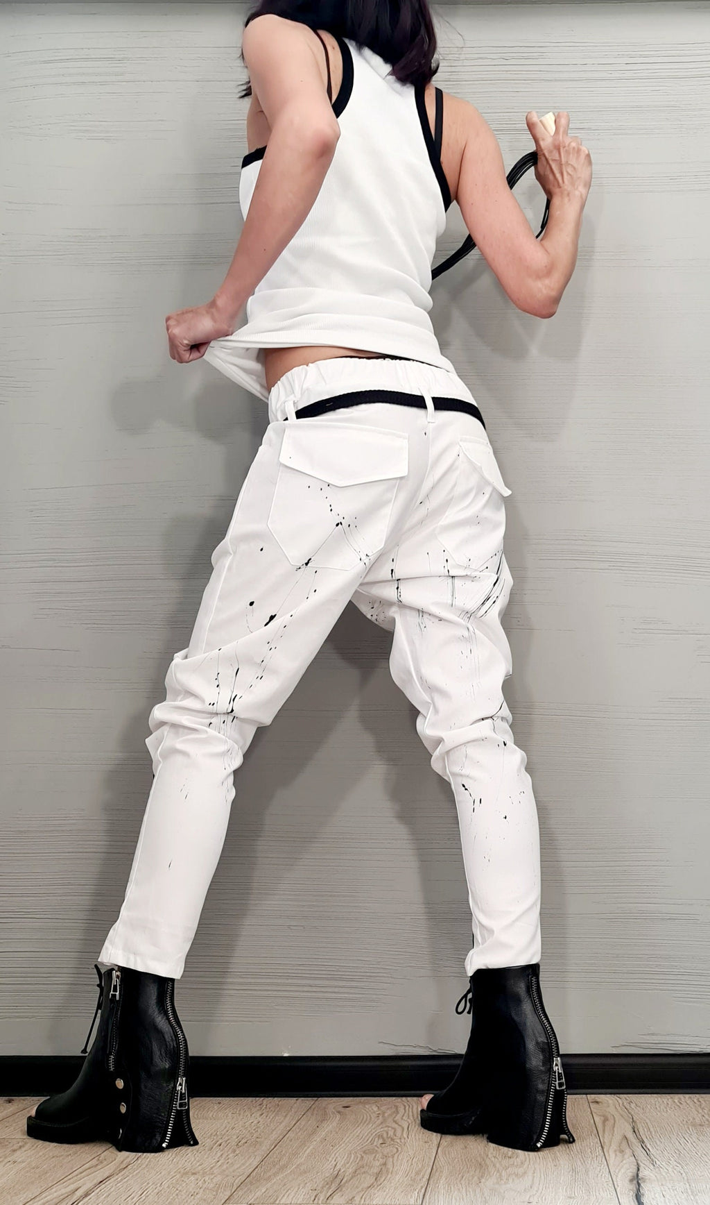 Extravagant Harem Pants, Loose Casual Pants, Women Pants, Long Maxi White Pants, Casual Harem Trousers,  Designer Pants