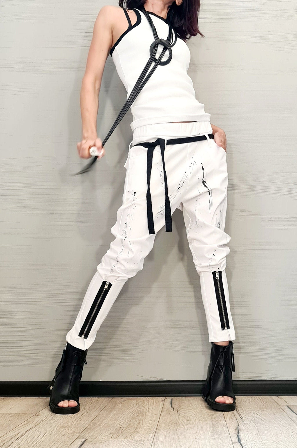 Extravagant Harem Pants, Loose Casual Pants, Women Pants, Long Maxi White Pants, Casual Harem Trousers,  Designer Pants