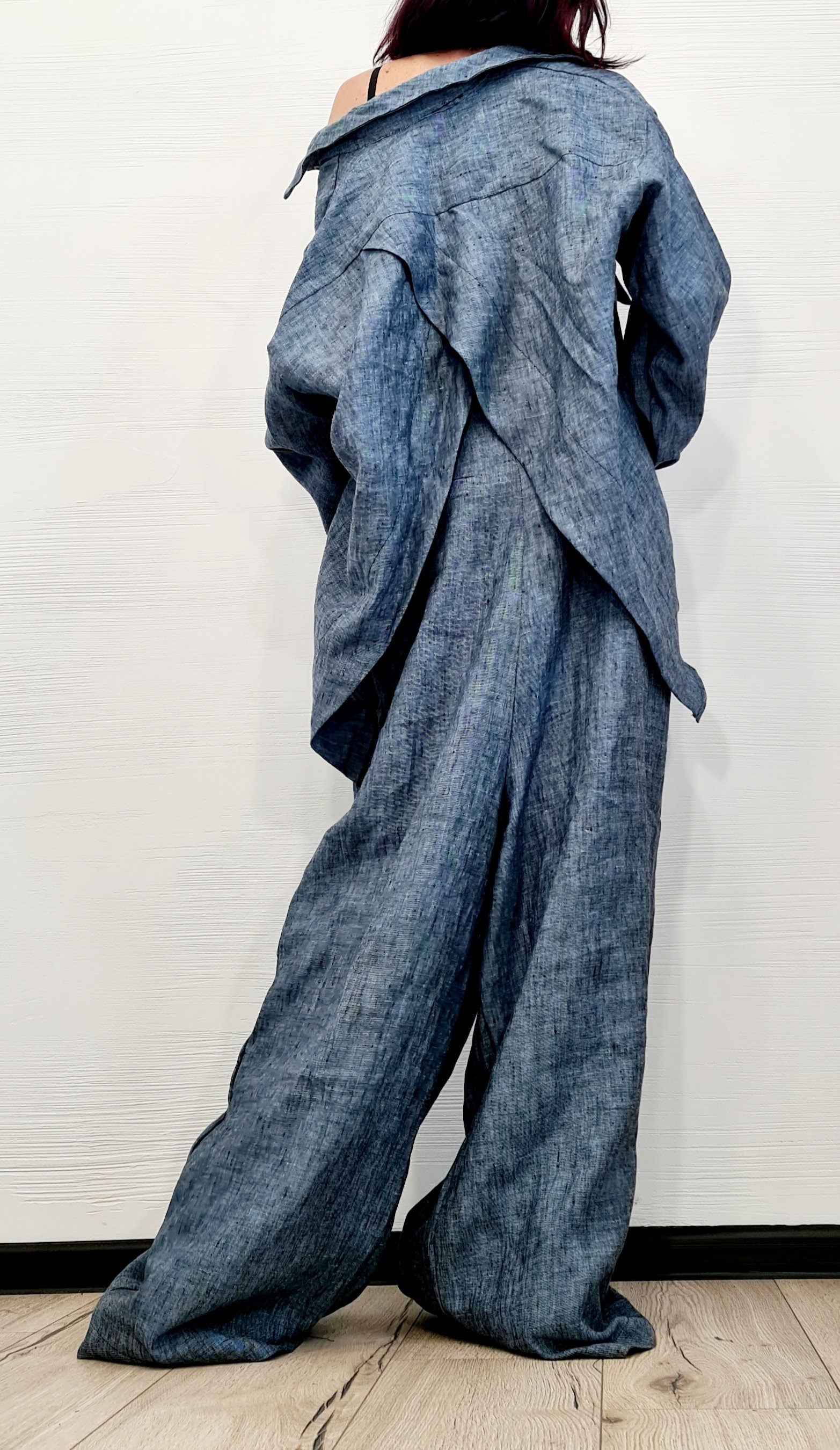 Extravagant Linen Shirt, Avant Garde Shirt, Loose Tunic, Asymmetric Shirt, Grunge Shirt, Oversize Tunic, Shirt Tunic Top