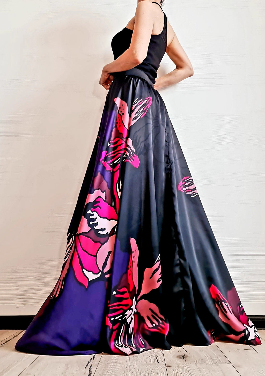 Satin Ball Skirt, Tutu Cocktail Skirt, Gothic Skirt, Asymmetric Skirt Dress, Long Short Skirt, High Tulle Skirt, Circle Skirt, Wedding Skirt