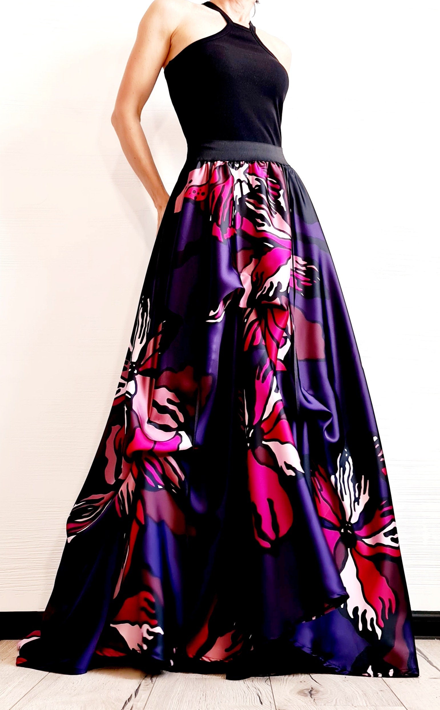 Satin Ball Skirt, Tutu Cocktail Skirt, Gothic Skirt, Asymmetric Skirt Dress, Long Short Skirt, High Tulle Skirt, Circle Skirt, Wedding Skirt