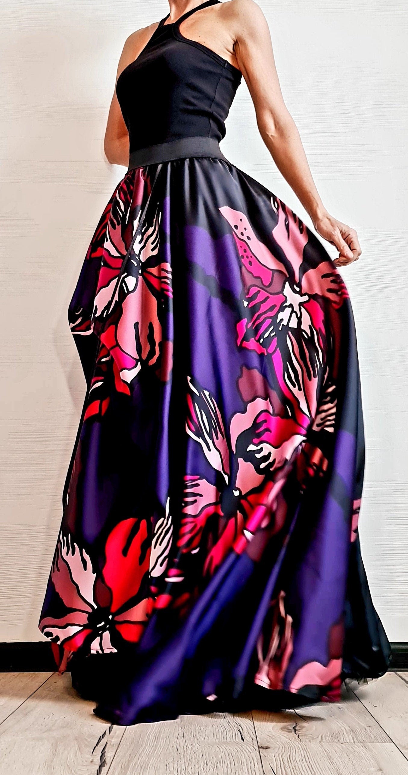 Satin Ball Skirt, Tutu Cocktail Skirt, Gothic Skirt, Asymmetric Skirt Dress, Long Short Skirt, High Tulle Skirt, Circle Skirt, Wedding Skirt