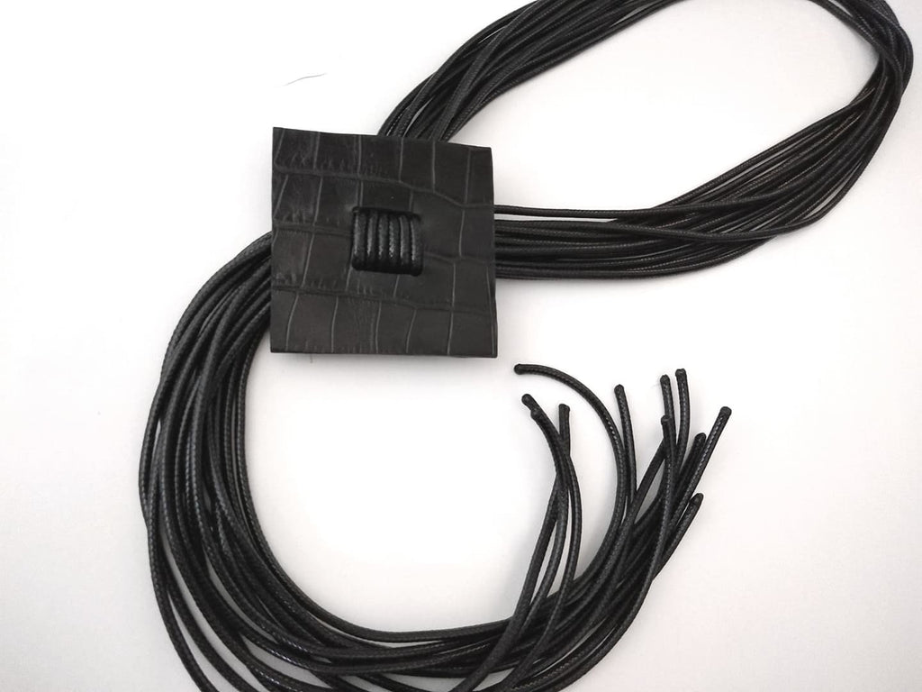 Black Geometric Extravagant Necklace, Avant Garde Gothic Necklace, HandMade, extravagant JewelryChristmas gift for her