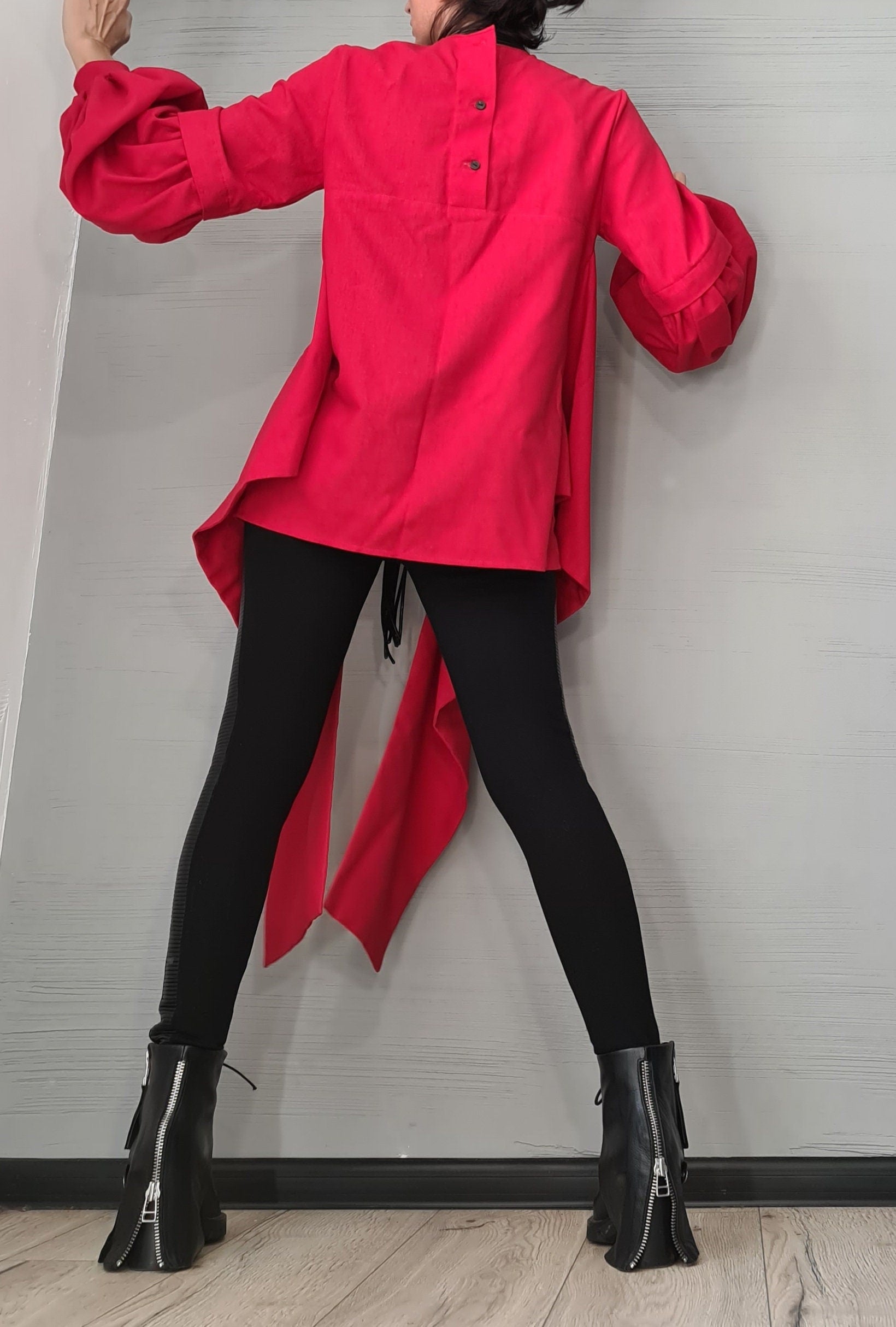 Extravagant Linen Shirt, Avant Garde Shirt, Loose Tunic, Asymmetric Shirt, Grunge Shirt, Oversize Tunic, Shirt Tunic Top, Futuristic Top