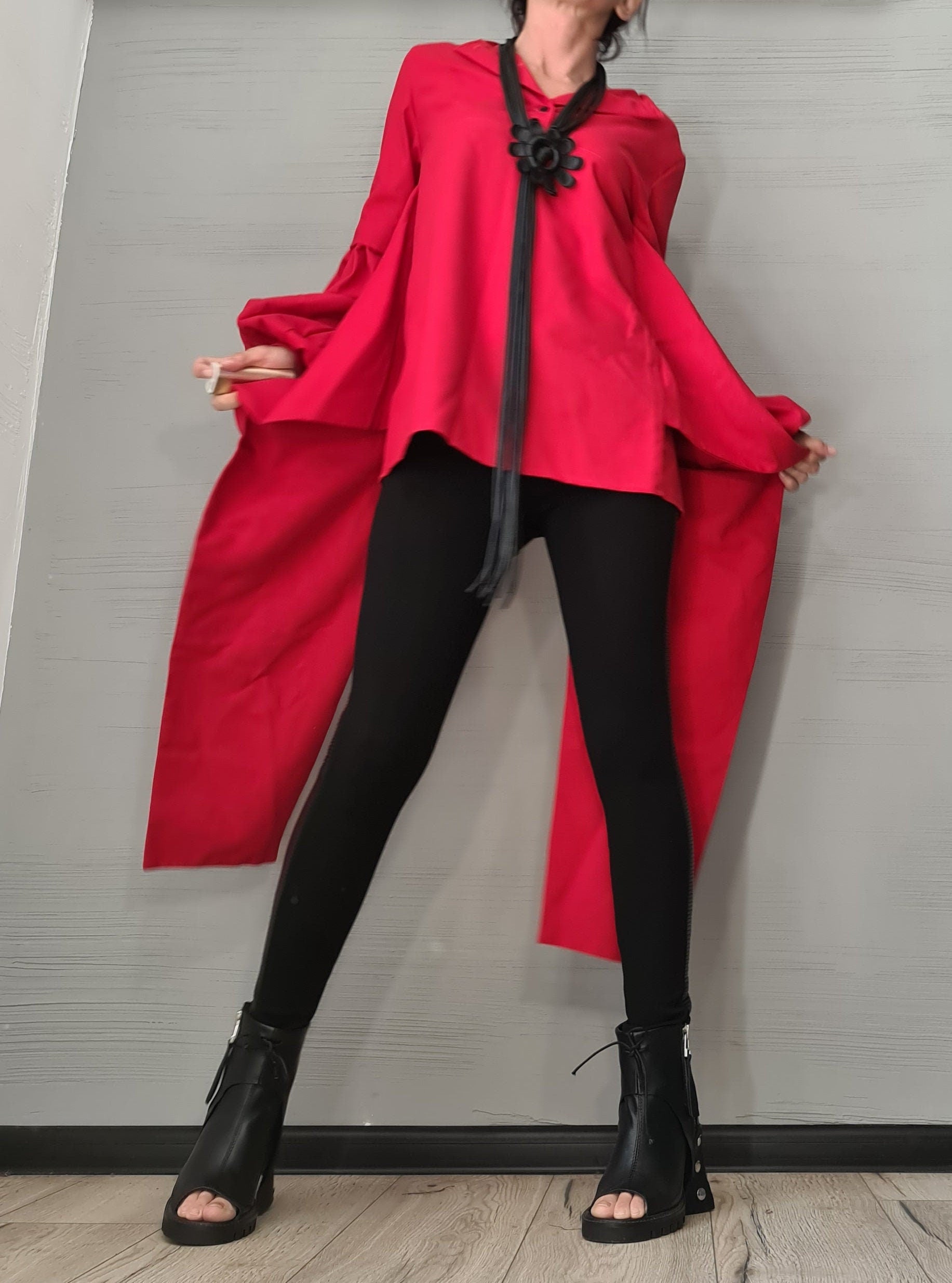 Extravagant Linen Shirt, Avant Garde Shirt, Loose Tunic, Asymmetric Shirt, Grunge Shirt, Oversize Tunic, Shirt Tunic Top, Futuristic Top