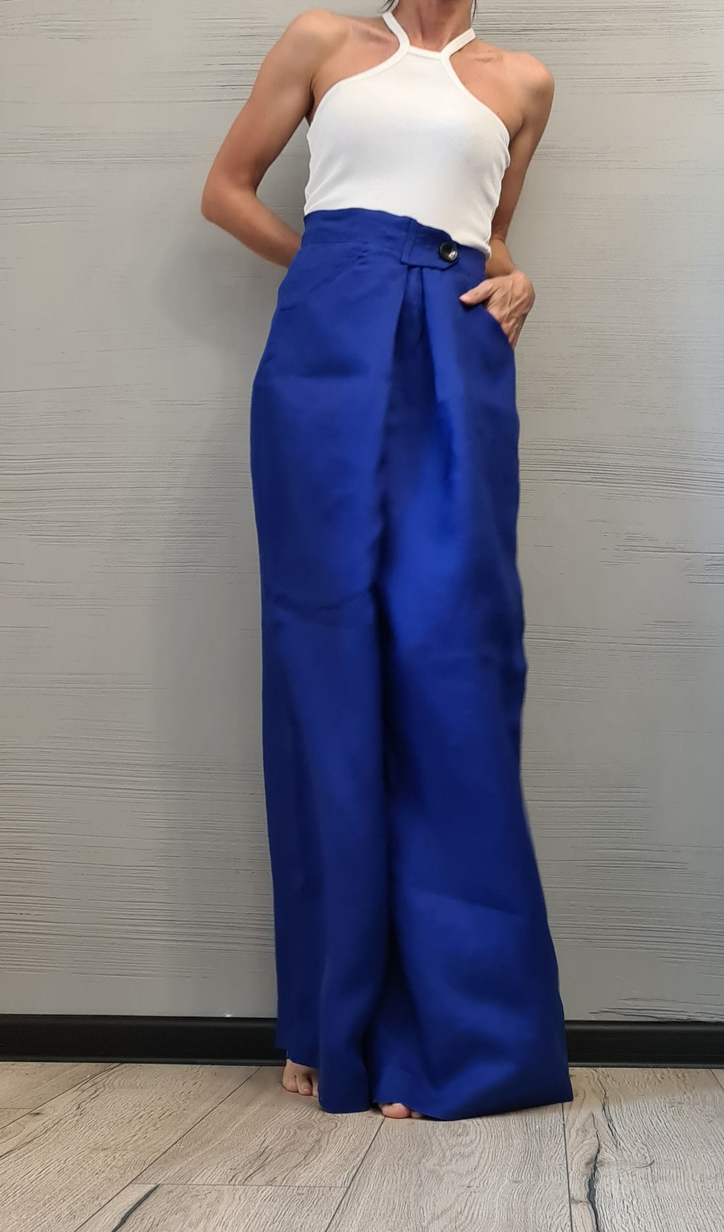 NEW Collection Extravagant Linen Pants, Avant Garde Linen Pants, Harem Pants Women, Drop Crotch Pants, Loose Pants