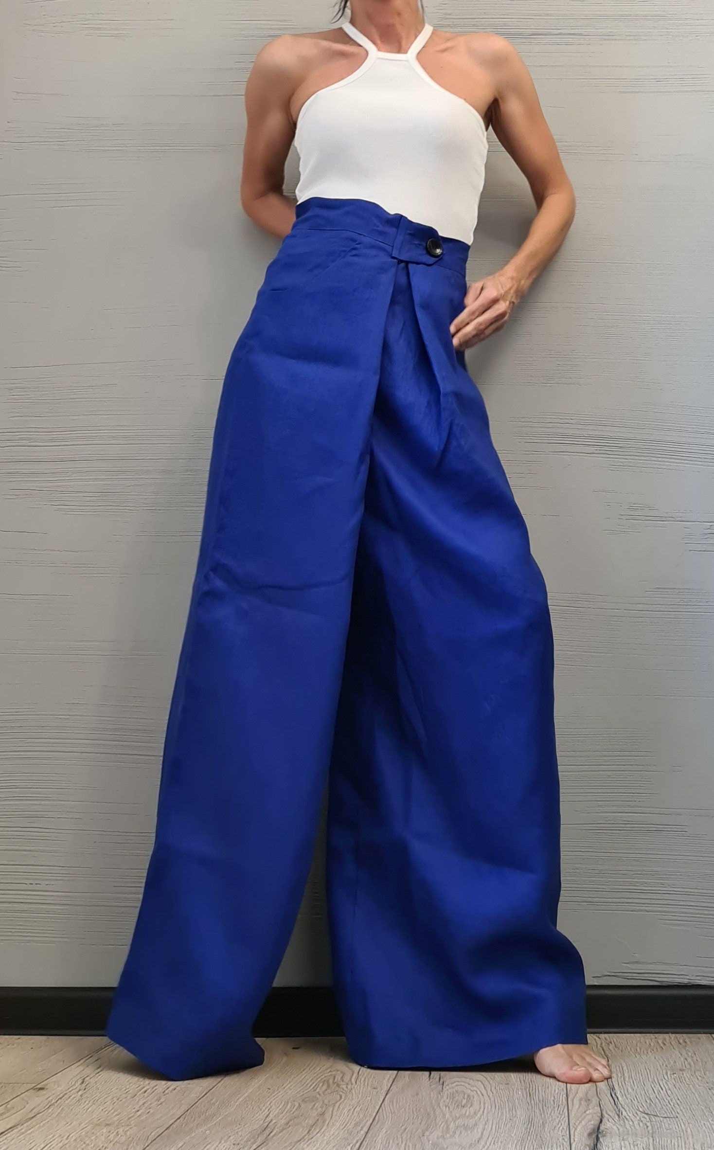 NEW Collection Extravagant Linen Pants, Avant Garde Linen Pants, Harem Pants Women, Drop Crotch Pants, Loose Pants