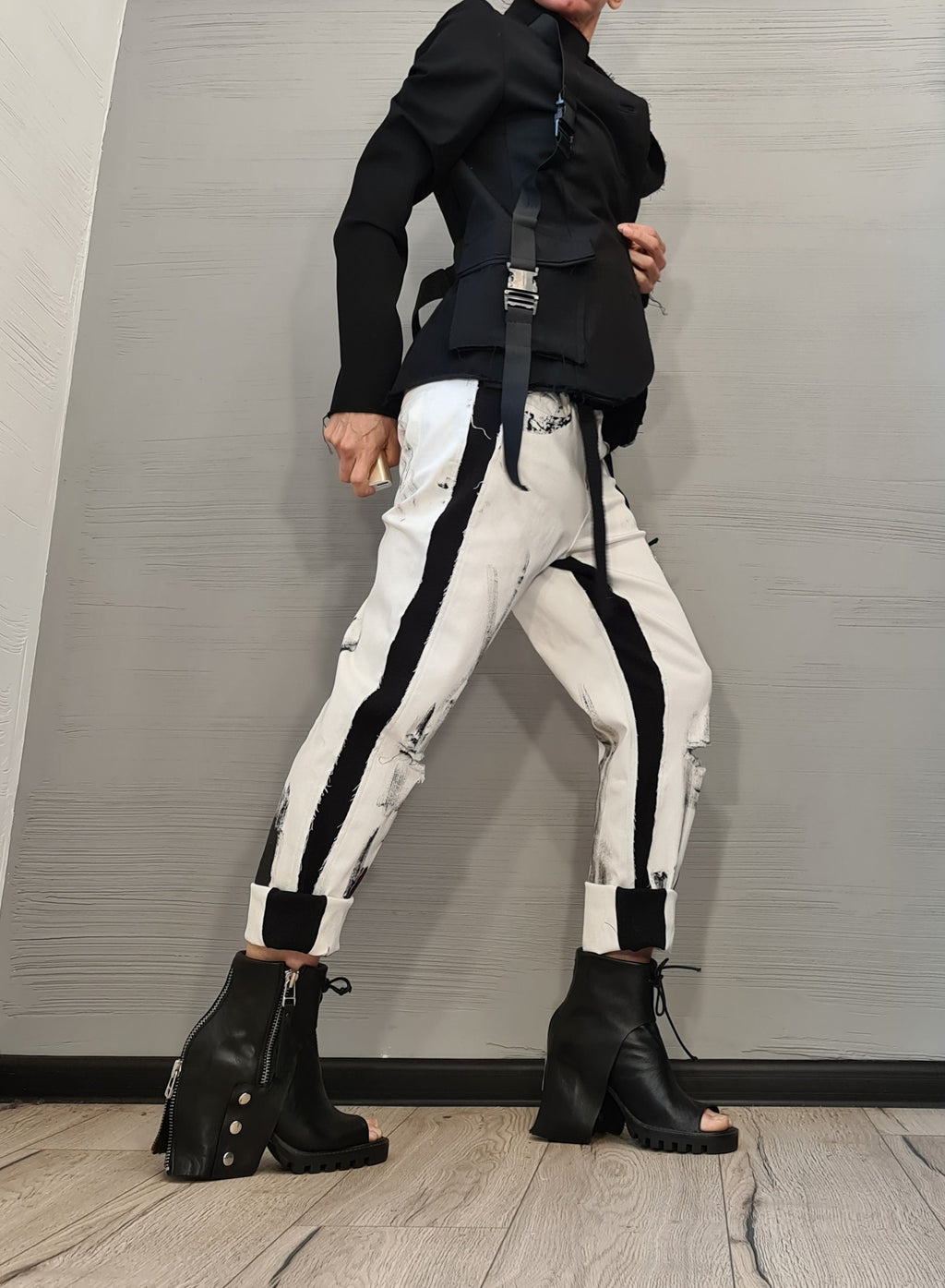 Asymmetrical Black Blazer, Avant Garde Women Blazer, Gothic Jacket, Extravagant Jacket, Steampunk Jacket, Party Jacket