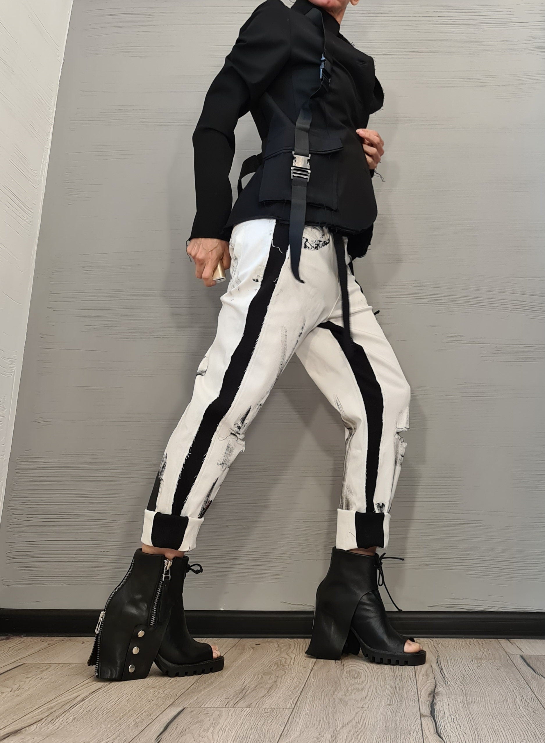 Asymmetrical Black Blazer, Avant Garde Women Blazer, Gothic Jacket, Extravagant Jacket, Steampunk Jacket, Party Jacket