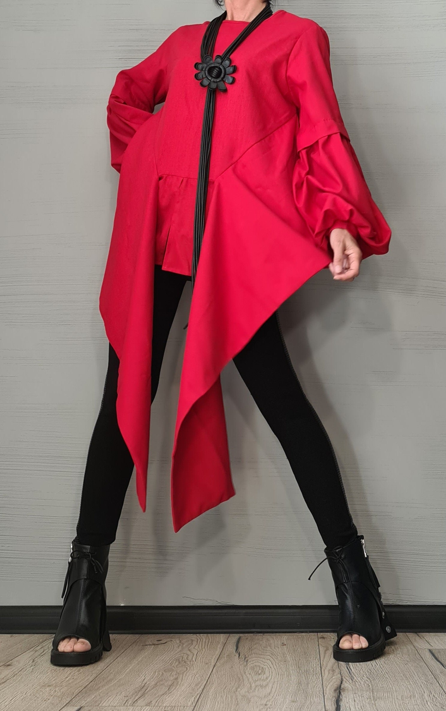 Extravagant Linen Shirt, Avant Garde Shirt, Loose Tunic, Asymmetric Shirt, Grunge Shirt, Oversize Tunic, Shirt Tunic Top, Futuristic Top