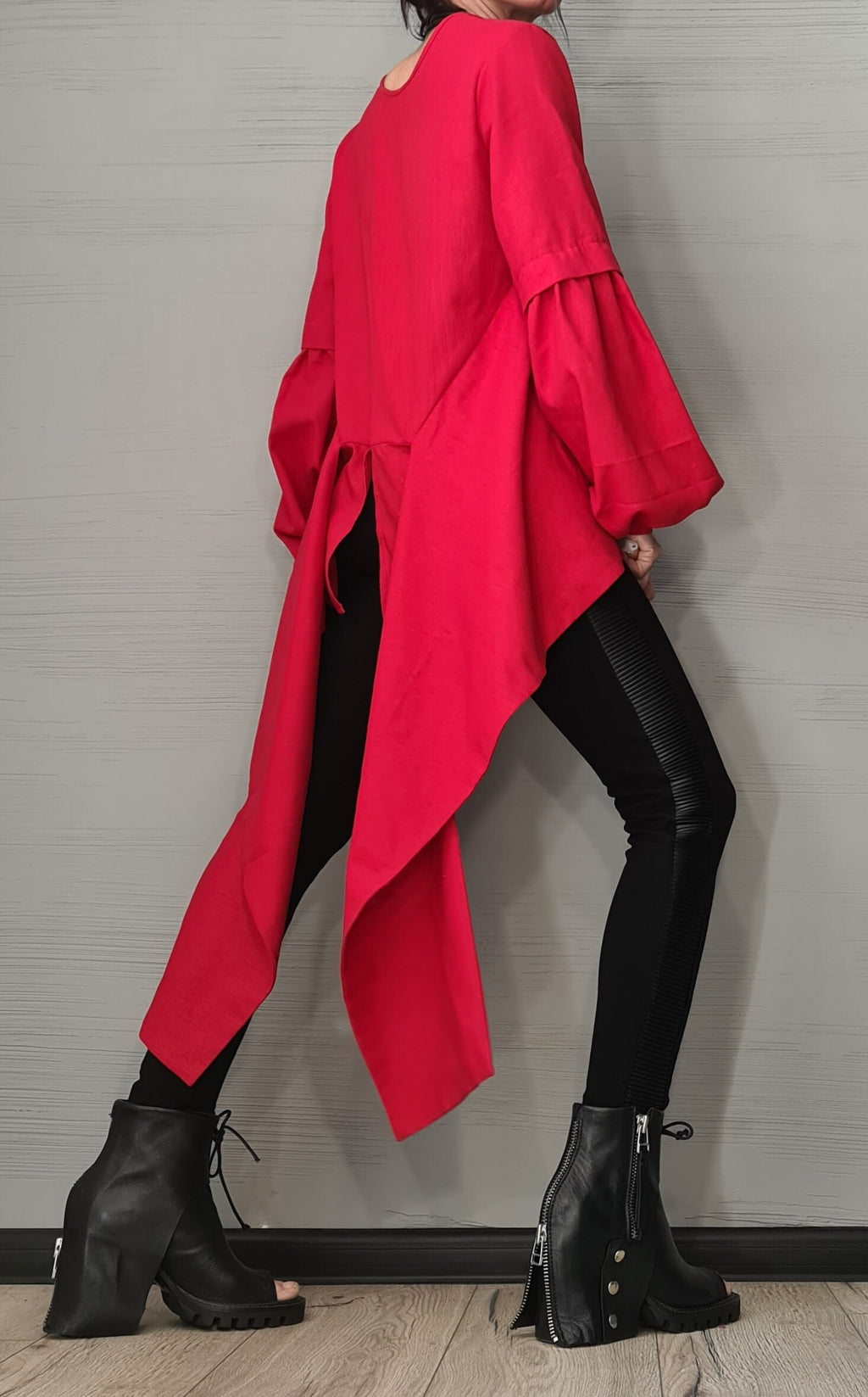 Extravagant Linen Shirt, Avant Garde Shirt, Loose Tunic, Asymmetric Shirt, Grunge Shirt, Oversize Tunic, Shirt Tunic Top, Futuristic Top