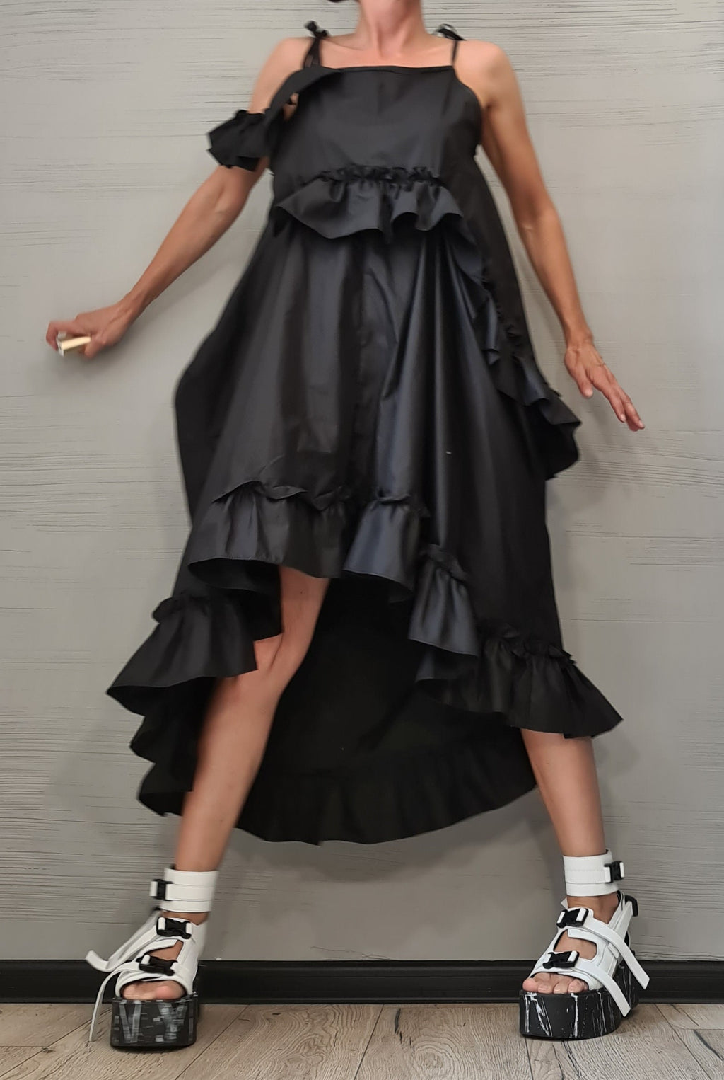 Asymmetric Loose Dress, Black Dress, Tank Dress, Plus Size Clothing, Sleeveless Dress, Plus Size Dress, Oversize Dress, Gothic Dress