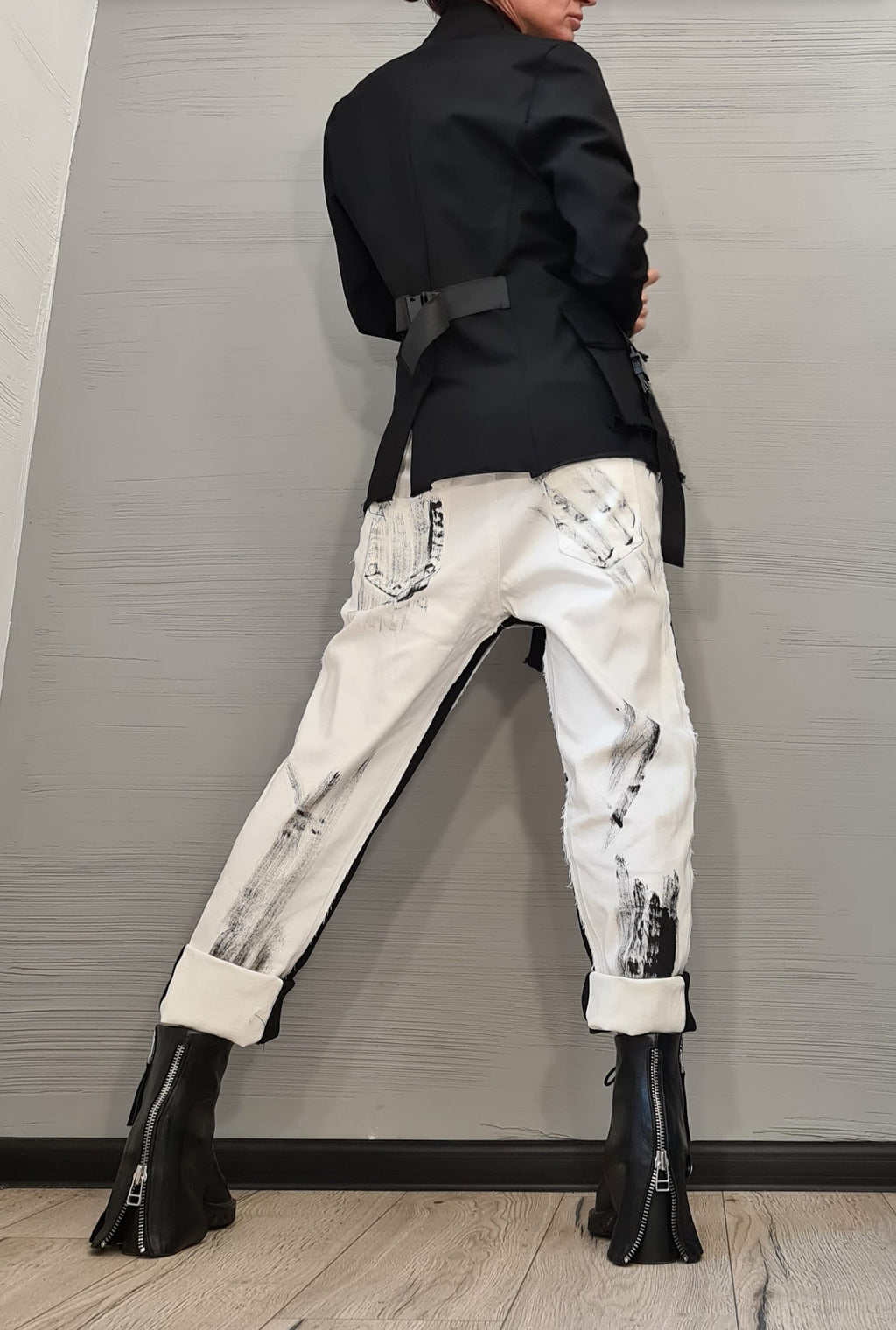 Asymmetrical Black Blazer, Avant Garde Women Blazer, Gothic Jacket, Extravagant Jacket, Steampunk Jacket, Party Jacket