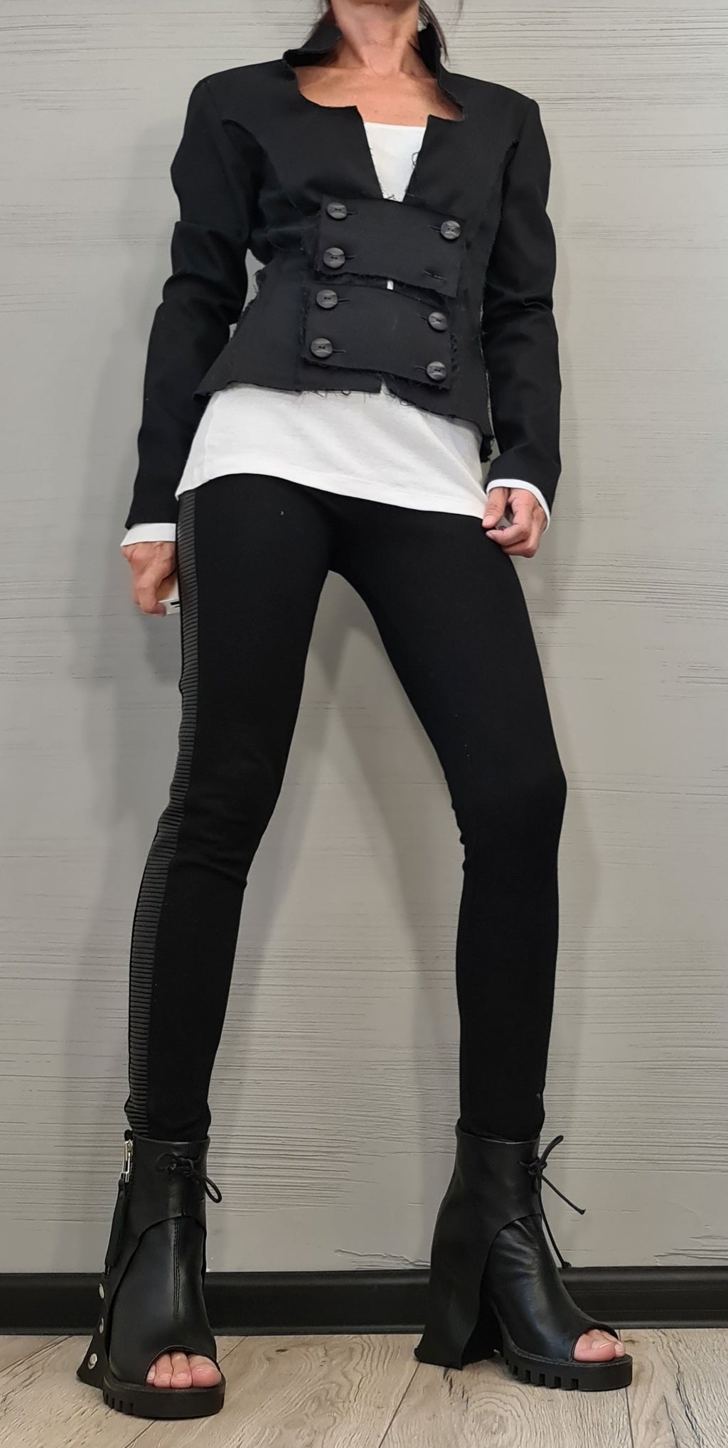 Extravagant Black Blazer, Avant Garde Women Blazer, Gothic Jacket,  Jacket, Steampunk Jacket, Party Jacket