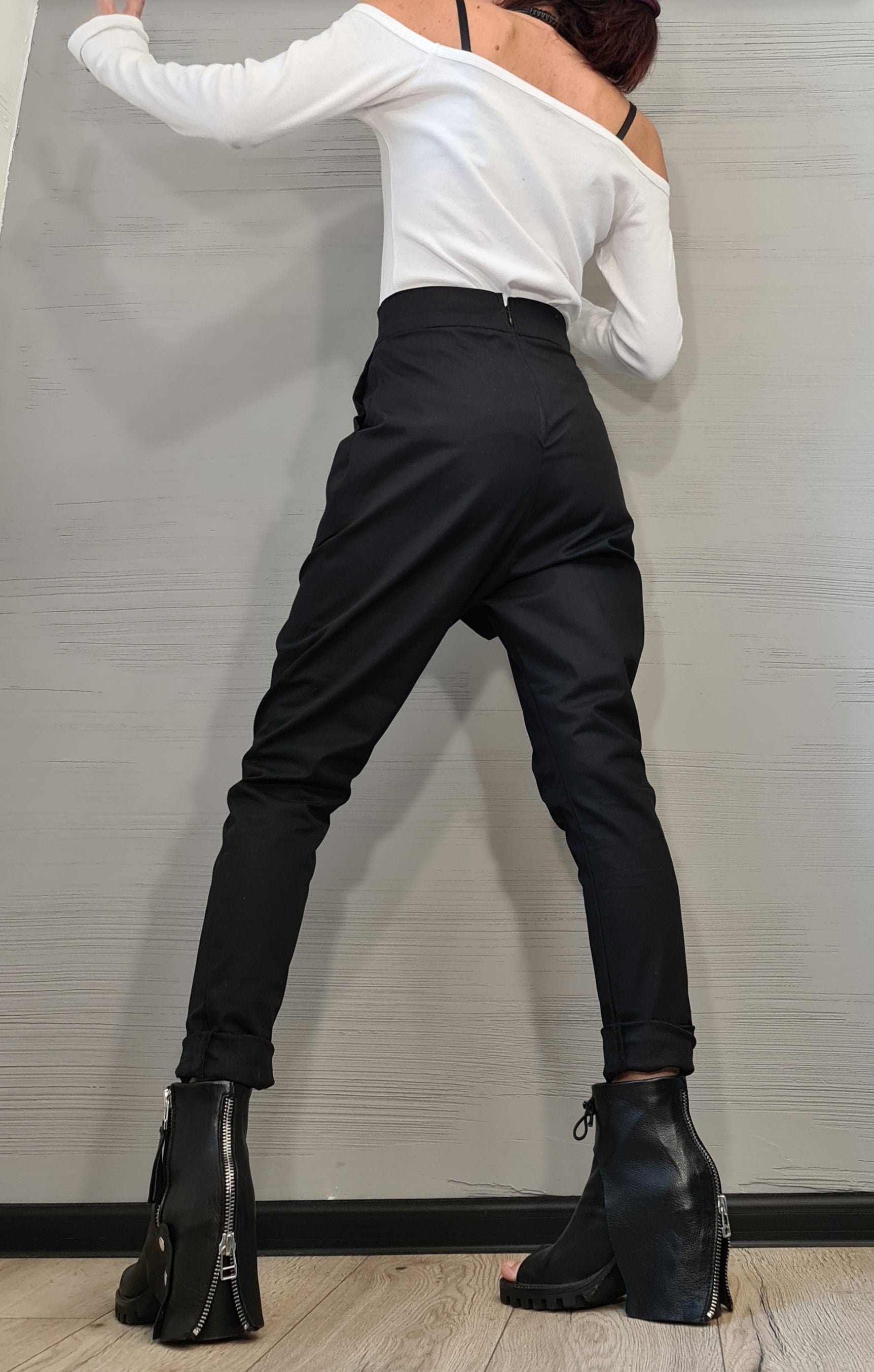 Avant Garde Pants, Extravagant Women Skinny Pants, Black Sexy Pants, Extravagant Pants, Casual Pants, Coctail Pants