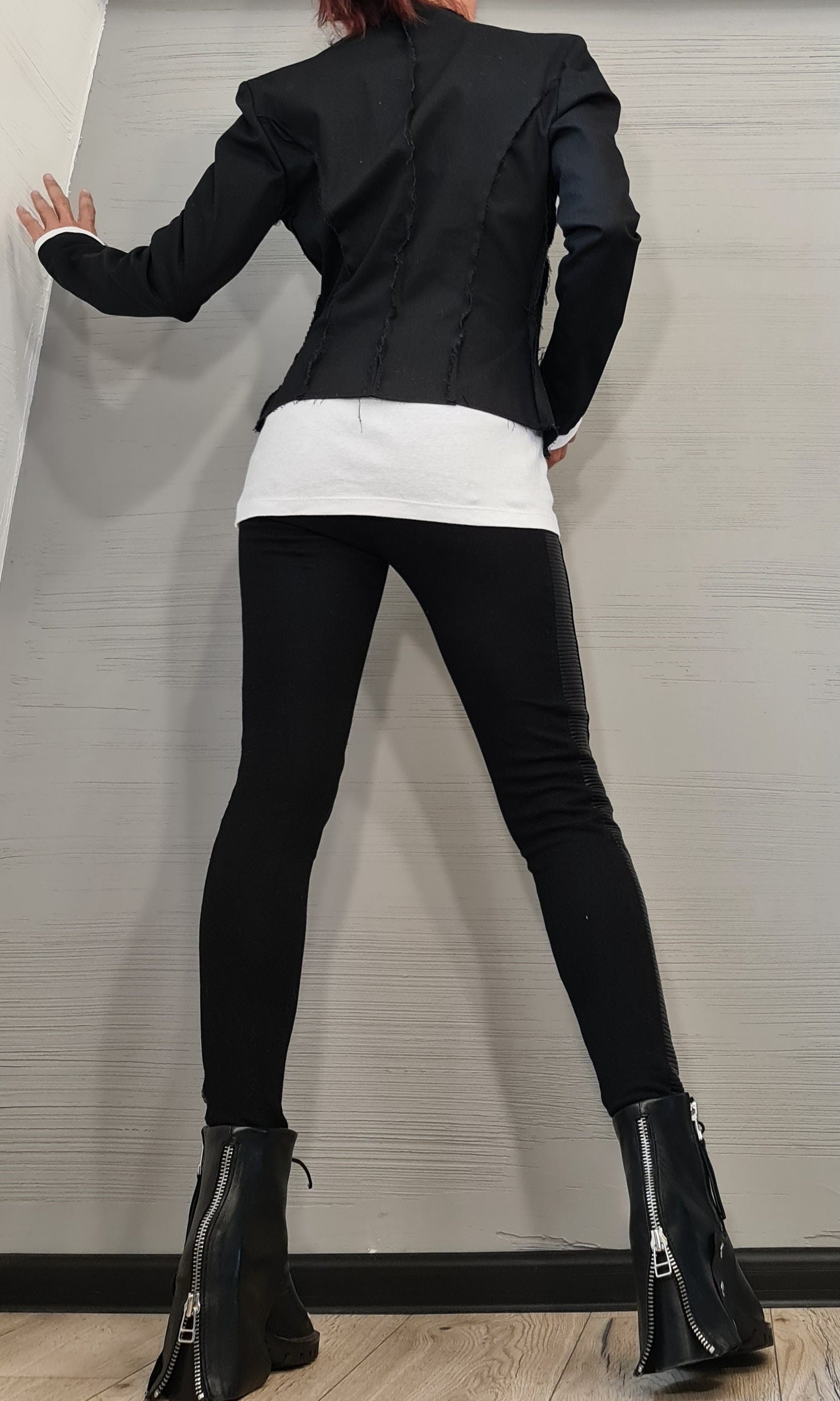 Extravagant Black Blazer, Avant Garde Women Blazer, Gothic Jacket,  Jacket, Steampunk Jacket, Party Jacket