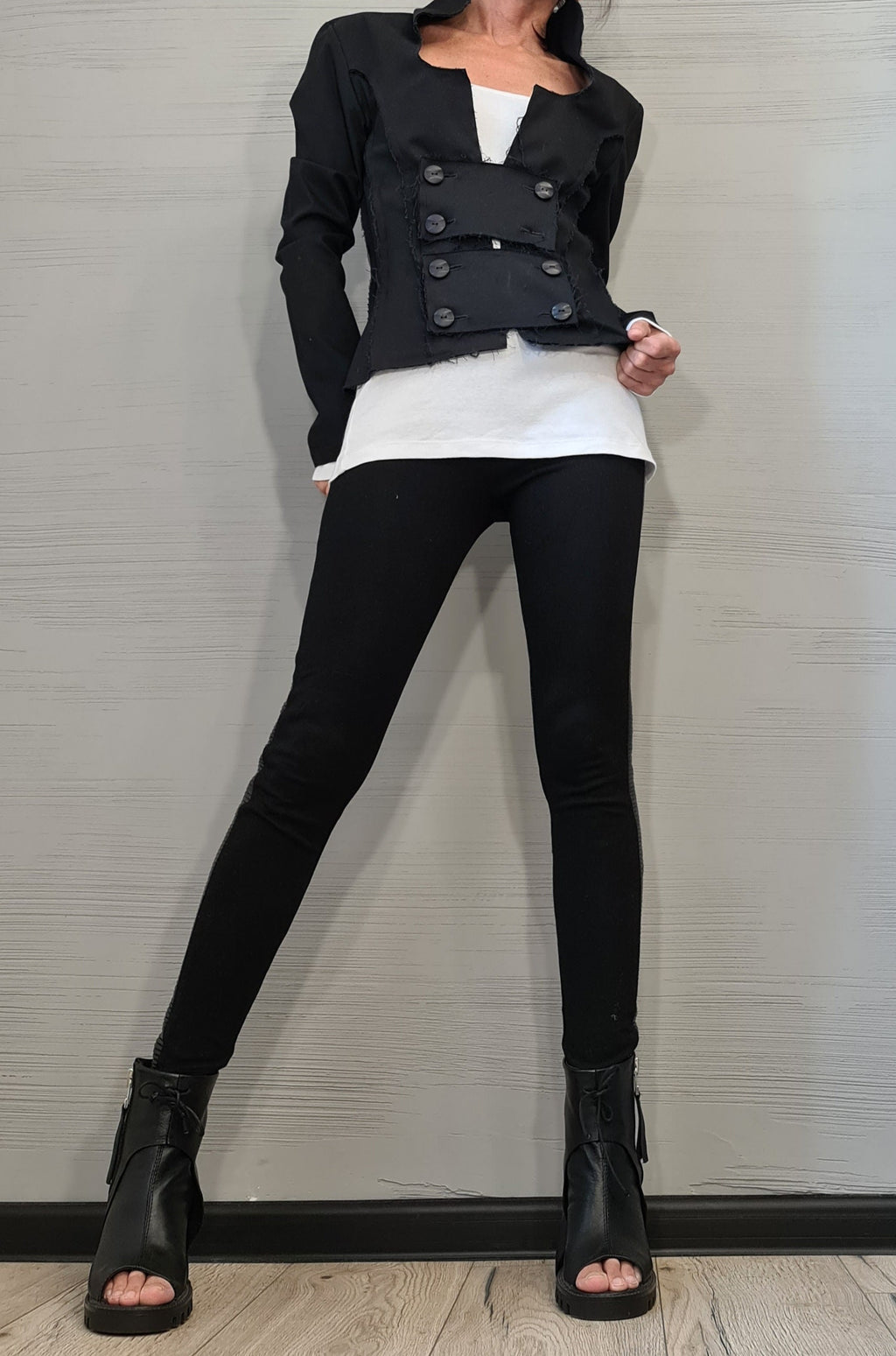 Extravagant Black Blazer, Avant Garde Women Blazer, Gothic Jacket,  Jacket, Steampunk Jacket, Party Jacket