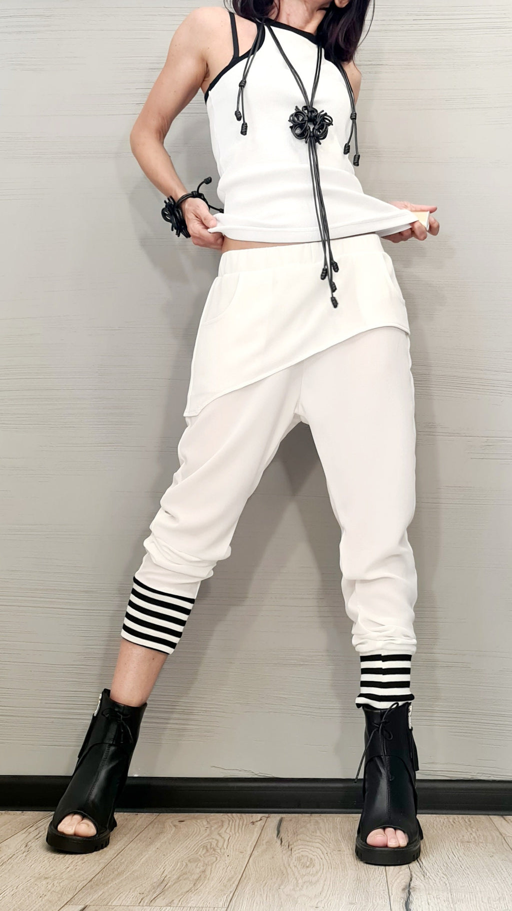 Art Black Flower Necklace, Extravagant Long Necklace, Avant Garde Gothic Necklace, HandMade, Extravagant JuwelryChristmas gift for her