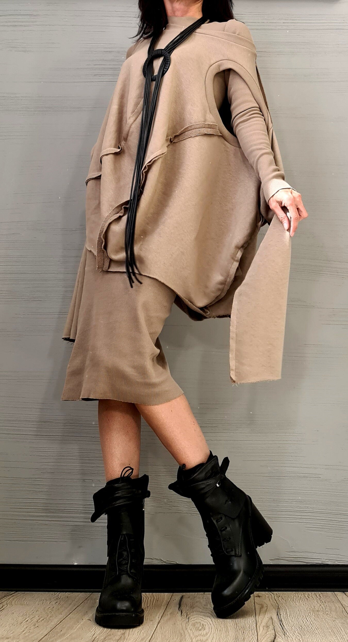 Designer Set, Women Cotton Dress Set, Two Piece Set, Short Long Dress Tunic Set, Gothic Set , Plus Size Set, Sexy Dress, NEW Collection