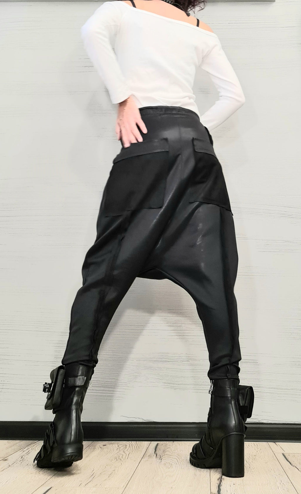 Avant Garde Pants, Harem Pants Women, Drop Crotch Pants, Extravagant NeoprenePants, Casual Pants, Urban Pants, Loose Pants